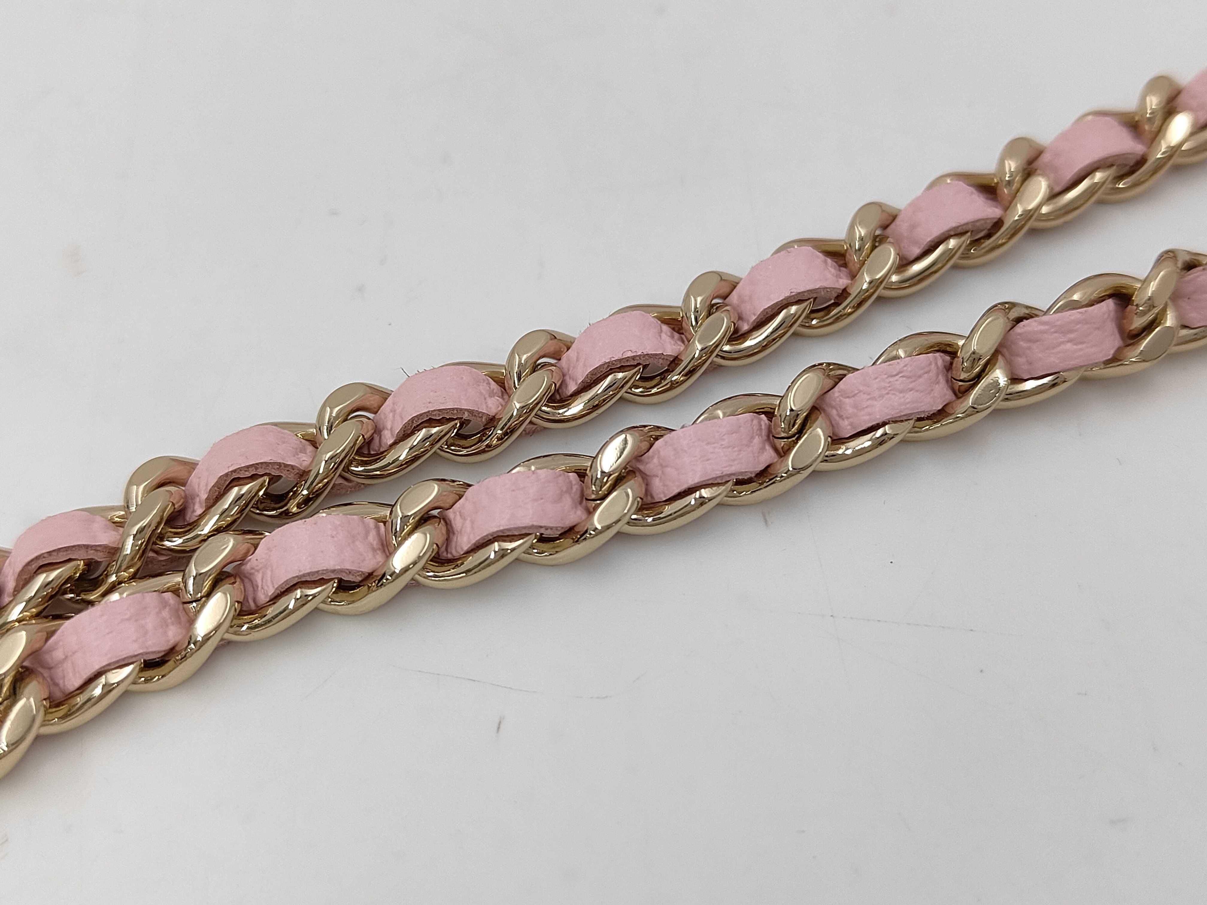 Caviar Skin Chain Wallet with Rhinestones — view 4