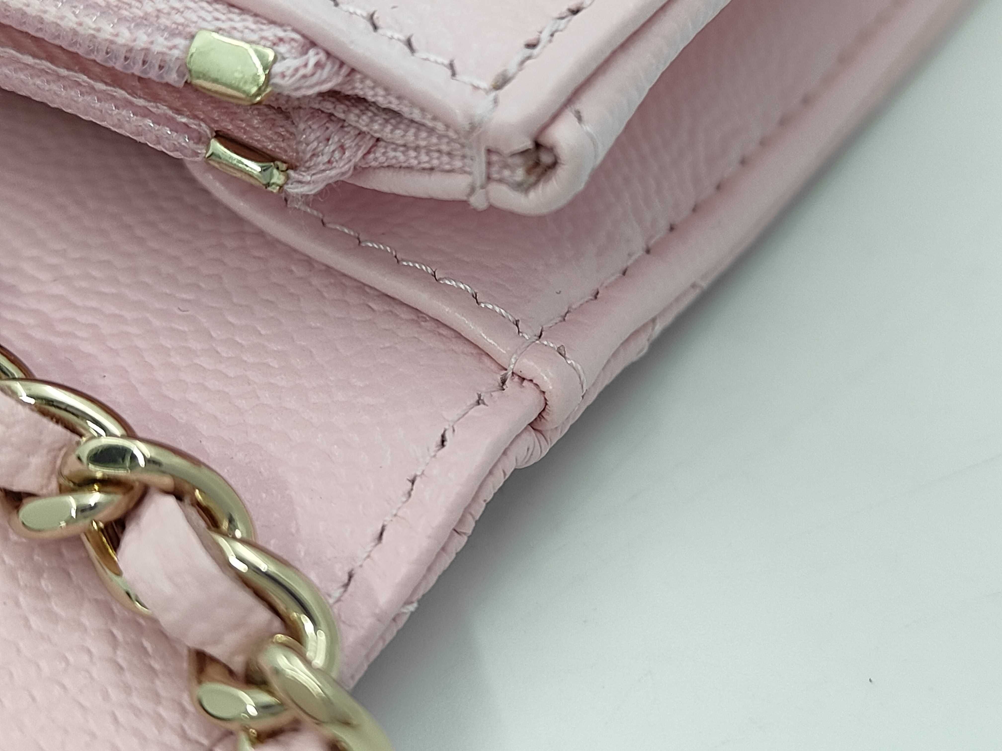 Caviar Skin Chain Wallet with Rhinestones — view 9