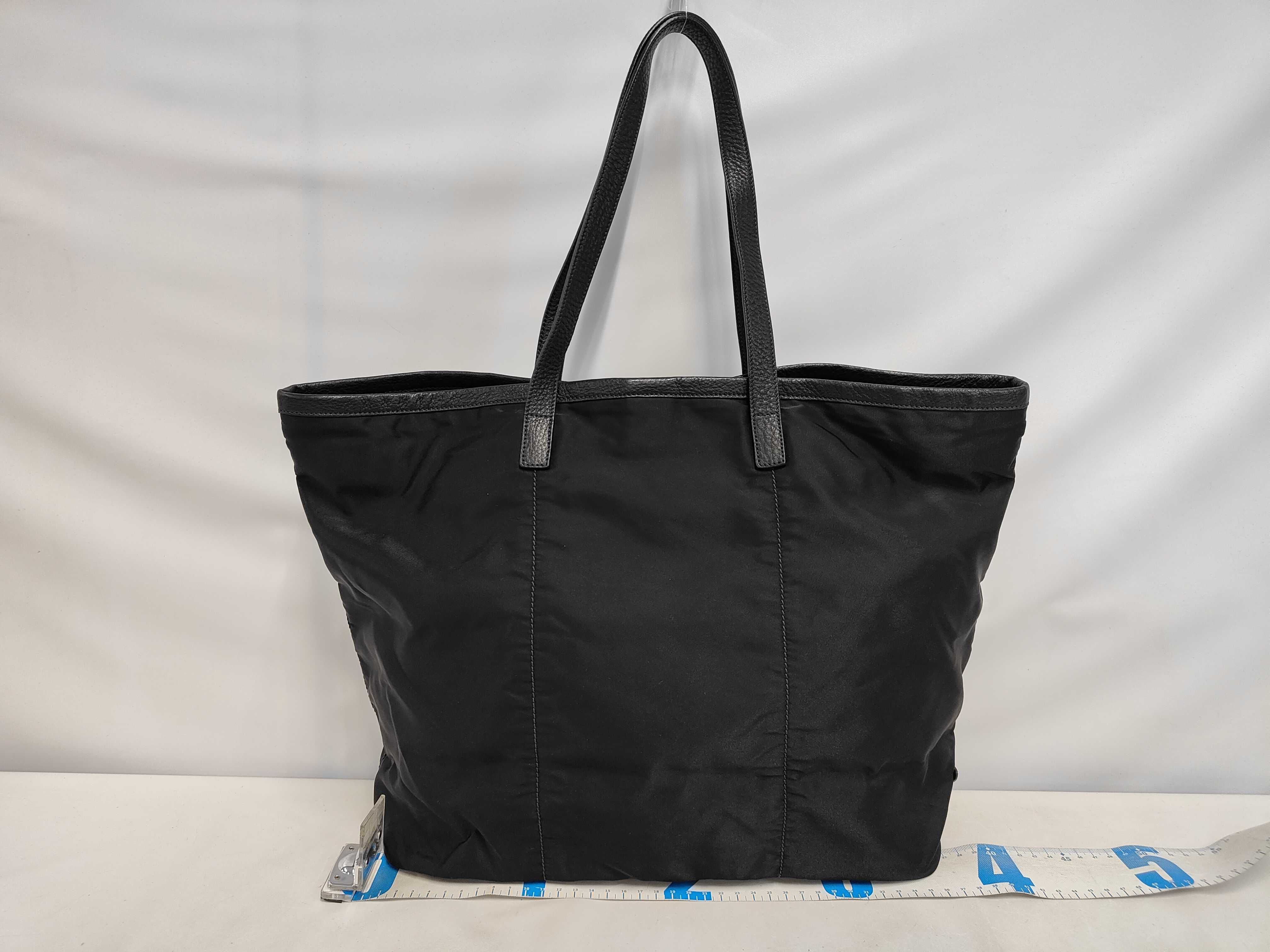 Embossed Logo Nylon Triangle Logo Tote Bag — view 2