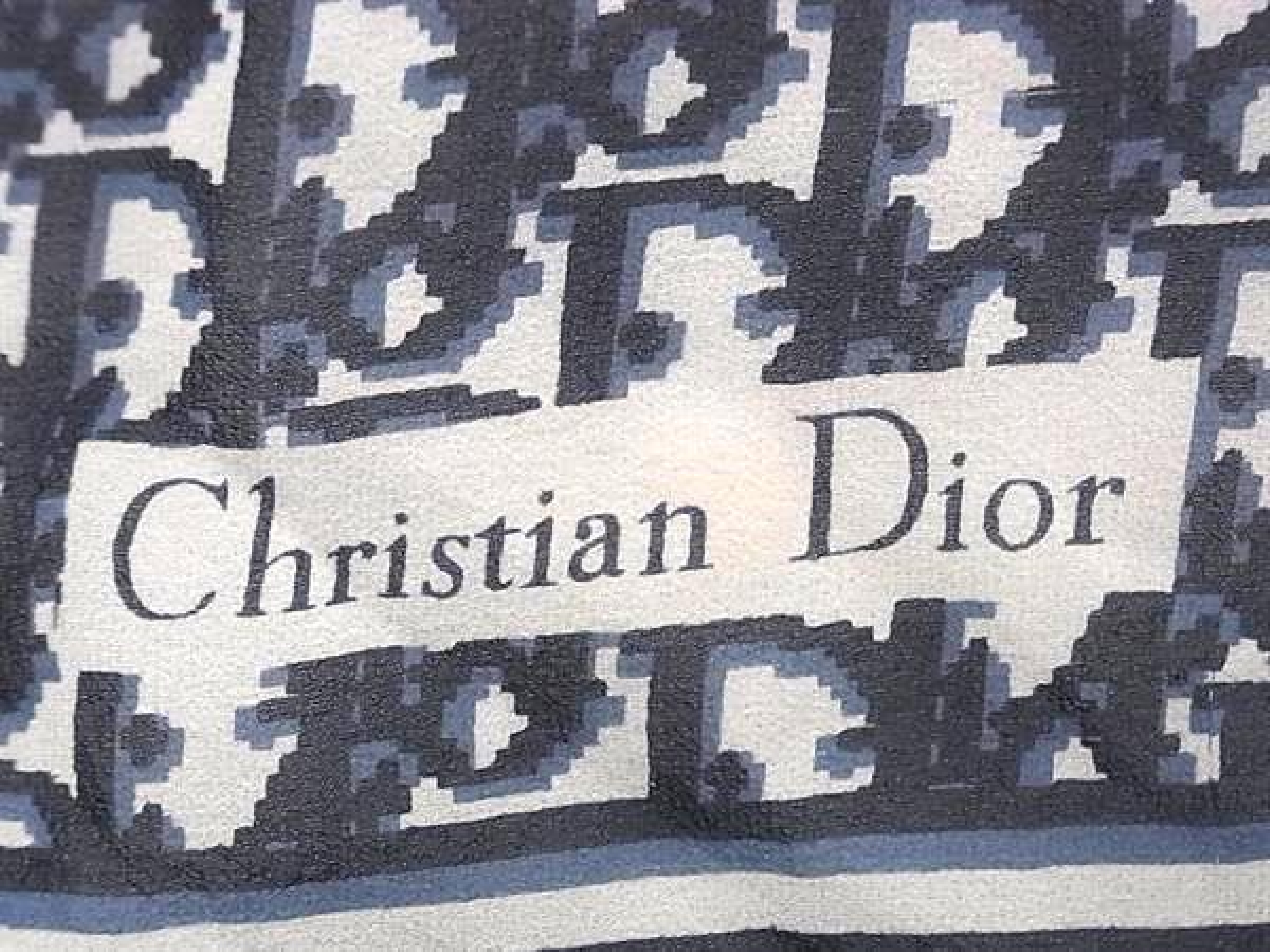 Trotter Large Scarf Stole Shawl for Women, Navy x White, FZ4652, Other Accessories — view 4