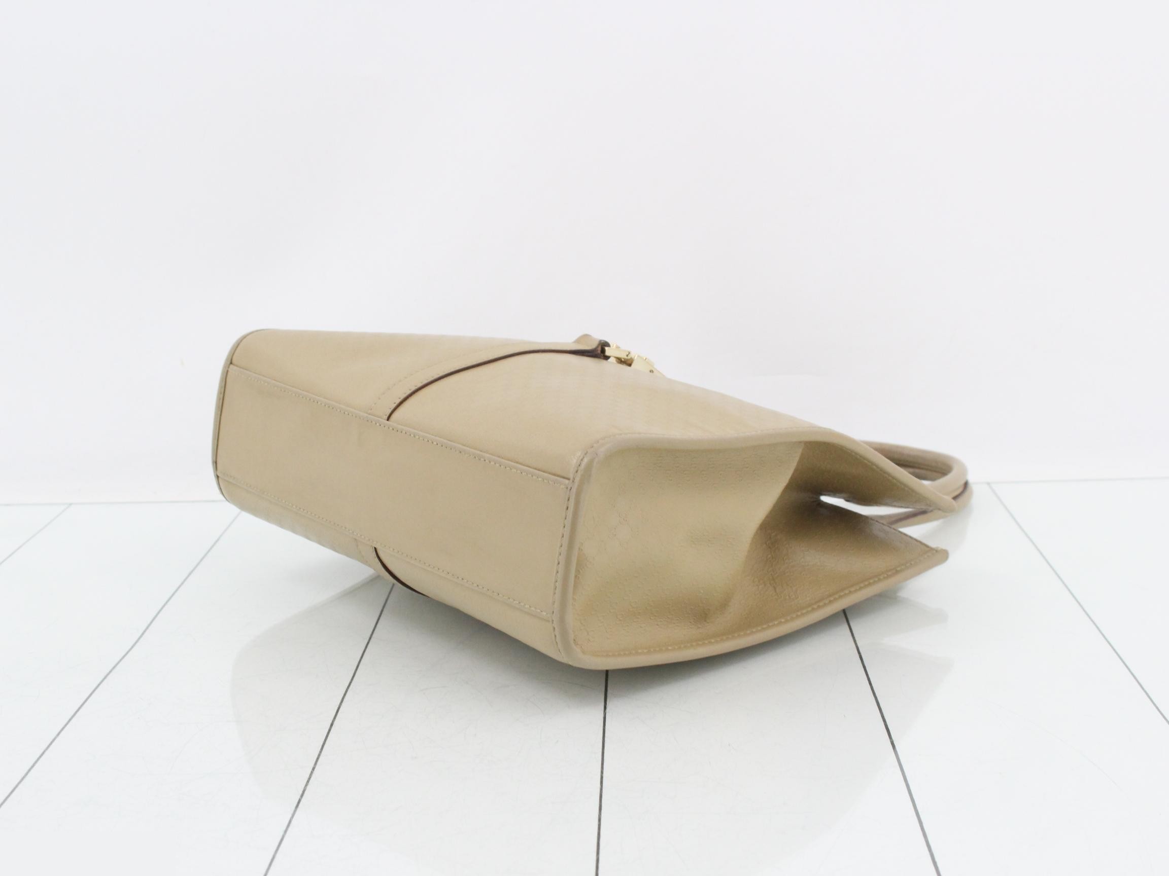 Jackie (Bag) Tote Bag, Handbag, Monogram, Beige — view 6
