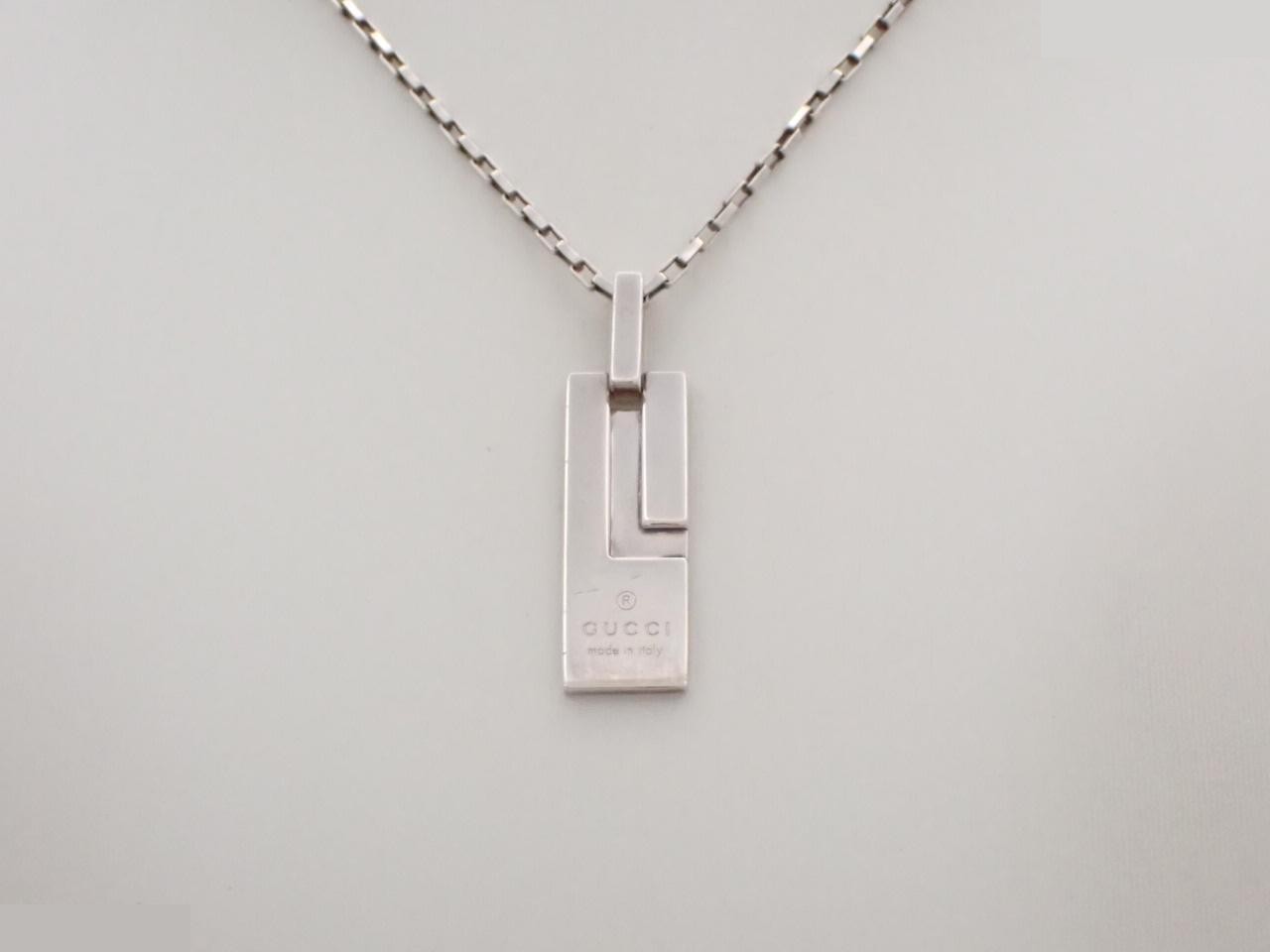 925 Logo Plate Necklace, 17.4g, Chain approx. 50cm