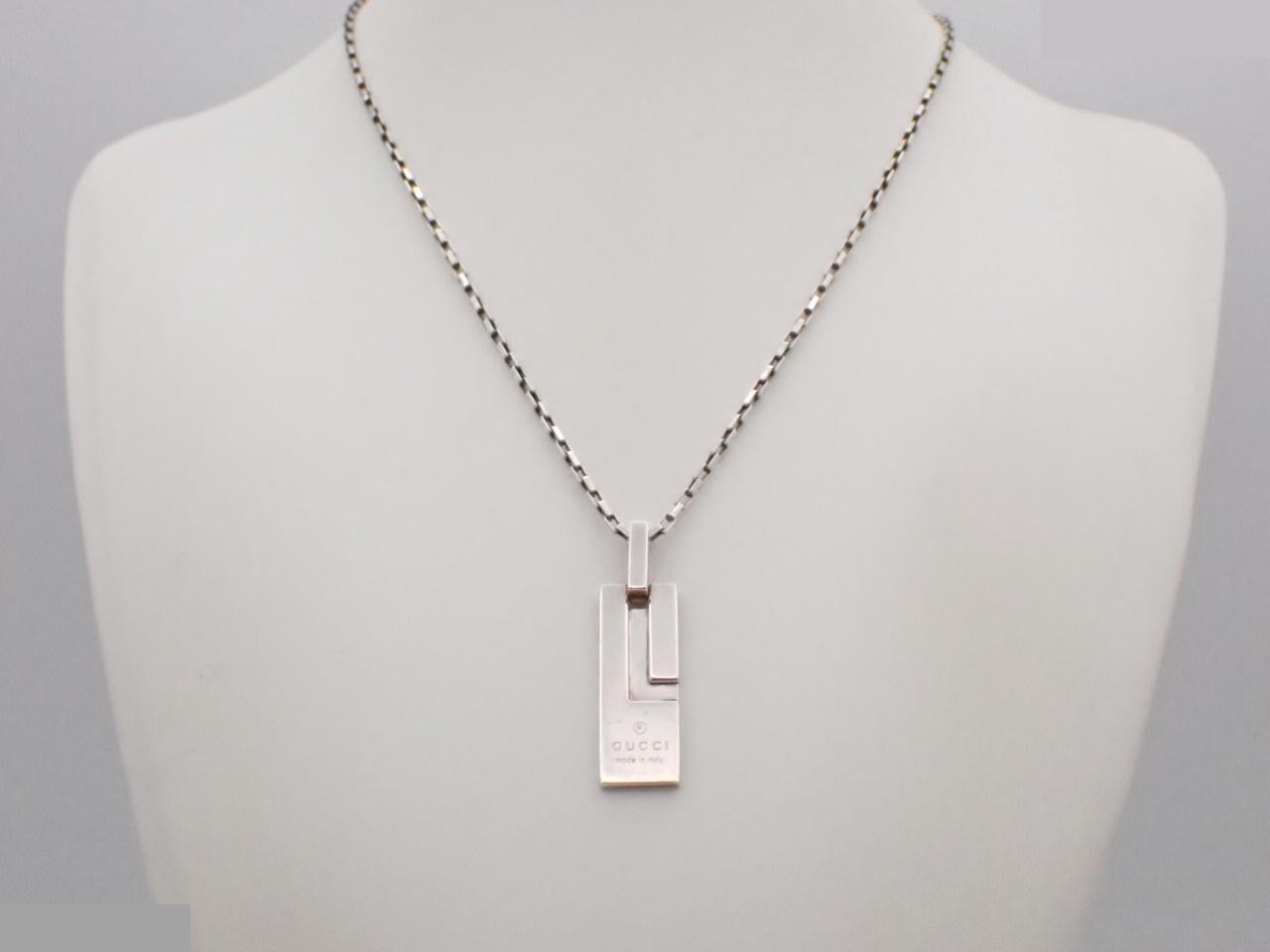 925 Logo Plate Necklace, 17.4g, Chain approx. 50cm — view 3