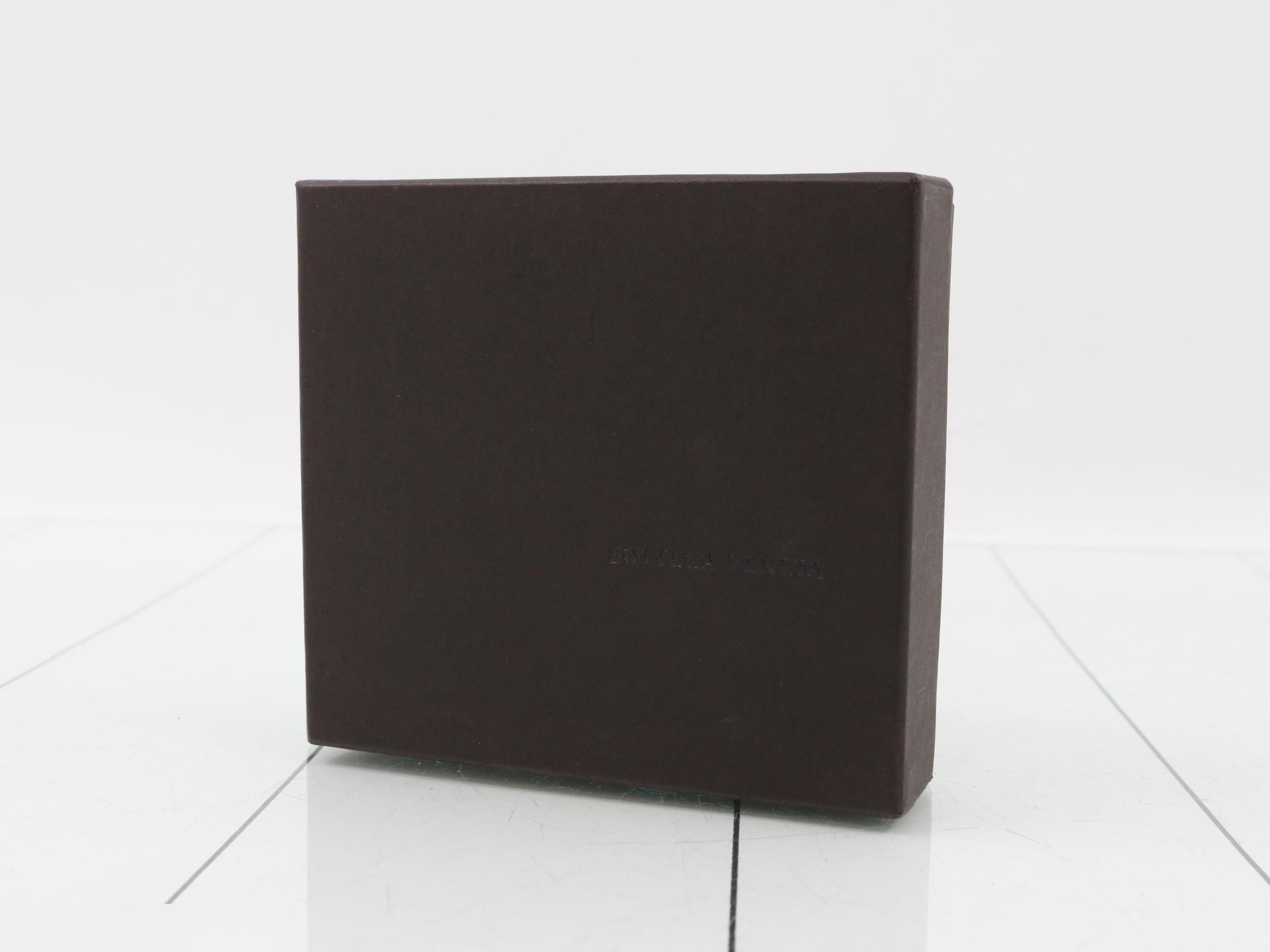 163240 Intrecciato Double Snap Closure Bi-fold Wallet Leather Black — view 5