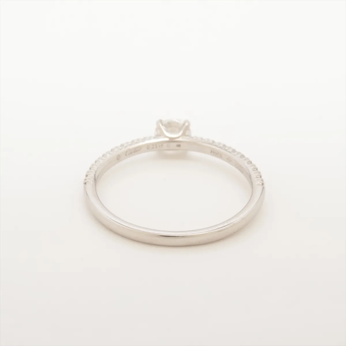 Etincel De Cartier Half Eternity Diamond Ring Pt950 1.7g D0.21 D VVS2 EX NONE 48 HIS531 CRN4744247 — view 2