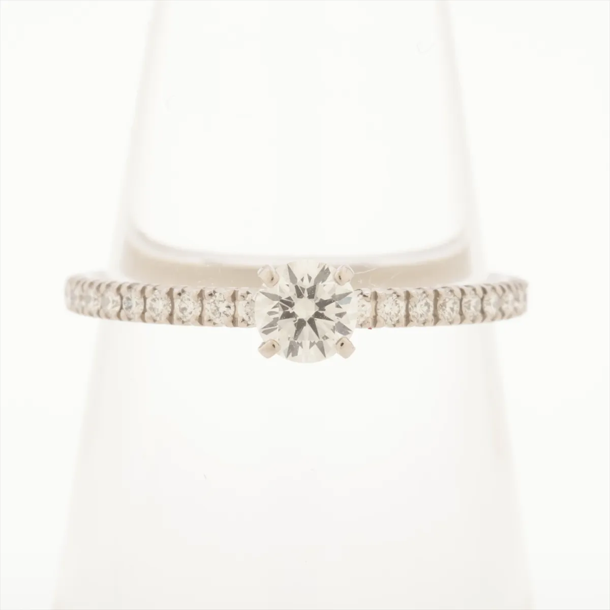 Etincel De Cartier Half Eternity Diamond Ring Pt950 1.7g D0.21 D VVS2 EX NONE 48 HIS531 CRN4744247 — view 4