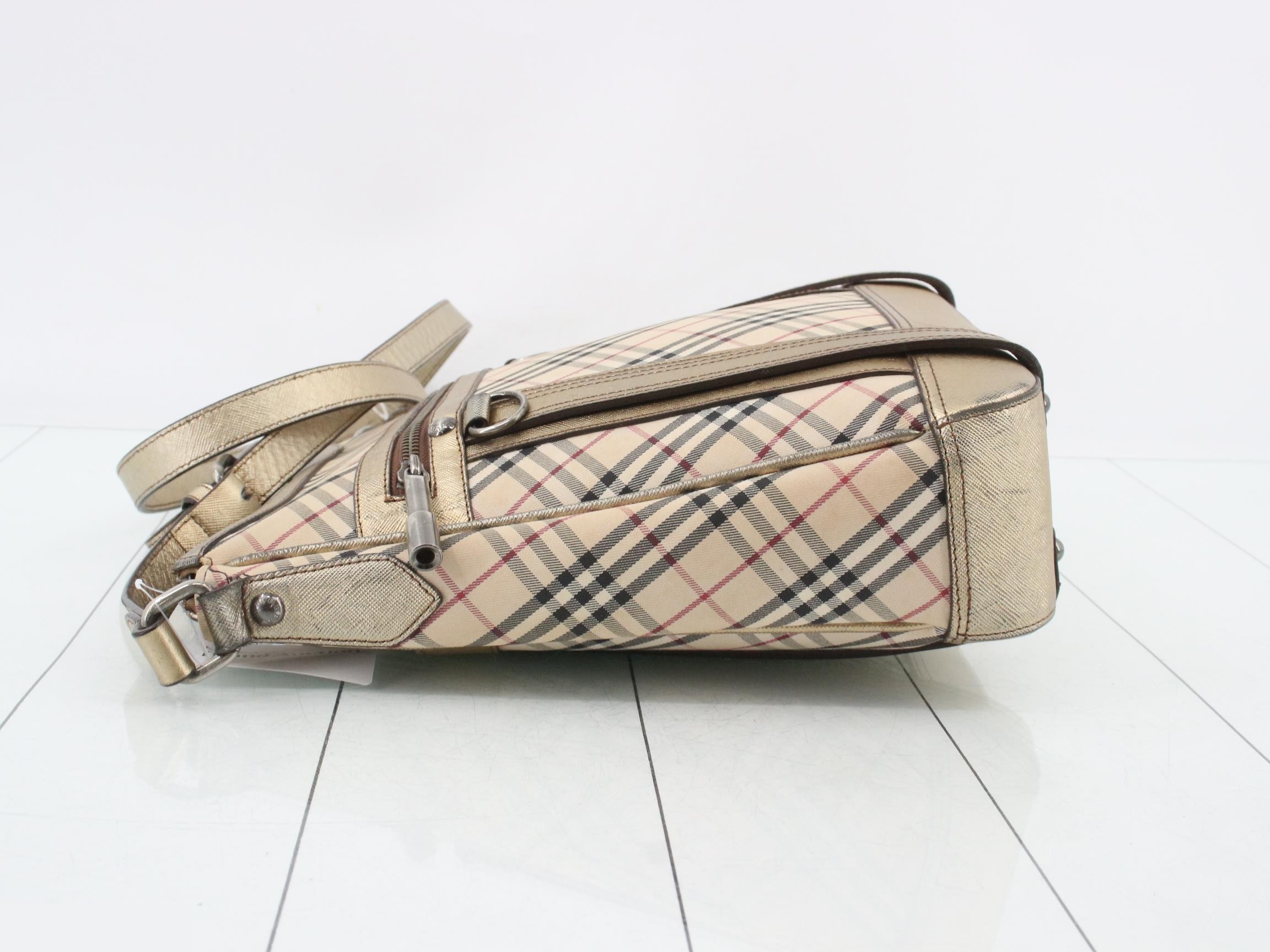 Nova Check Leather Shoulder Bag — view 4