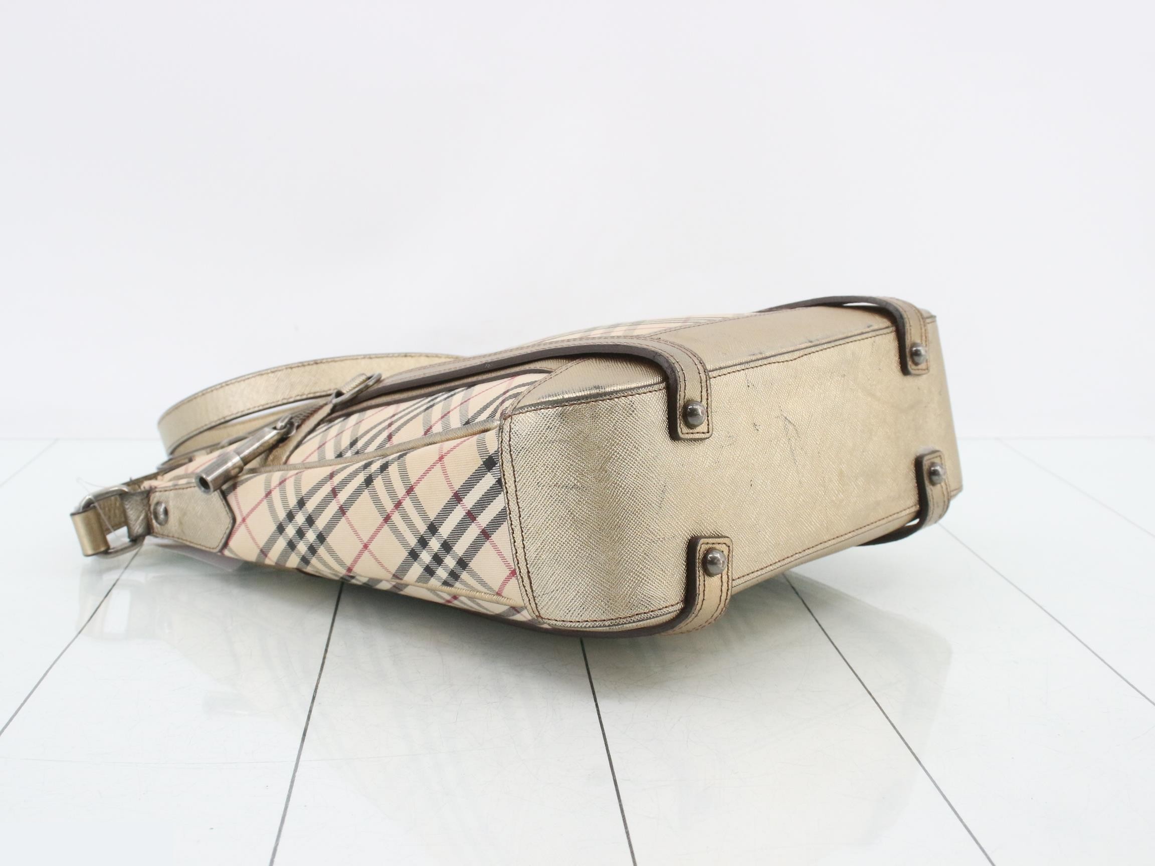Nova Check Leather Shoulder Bag — view 5