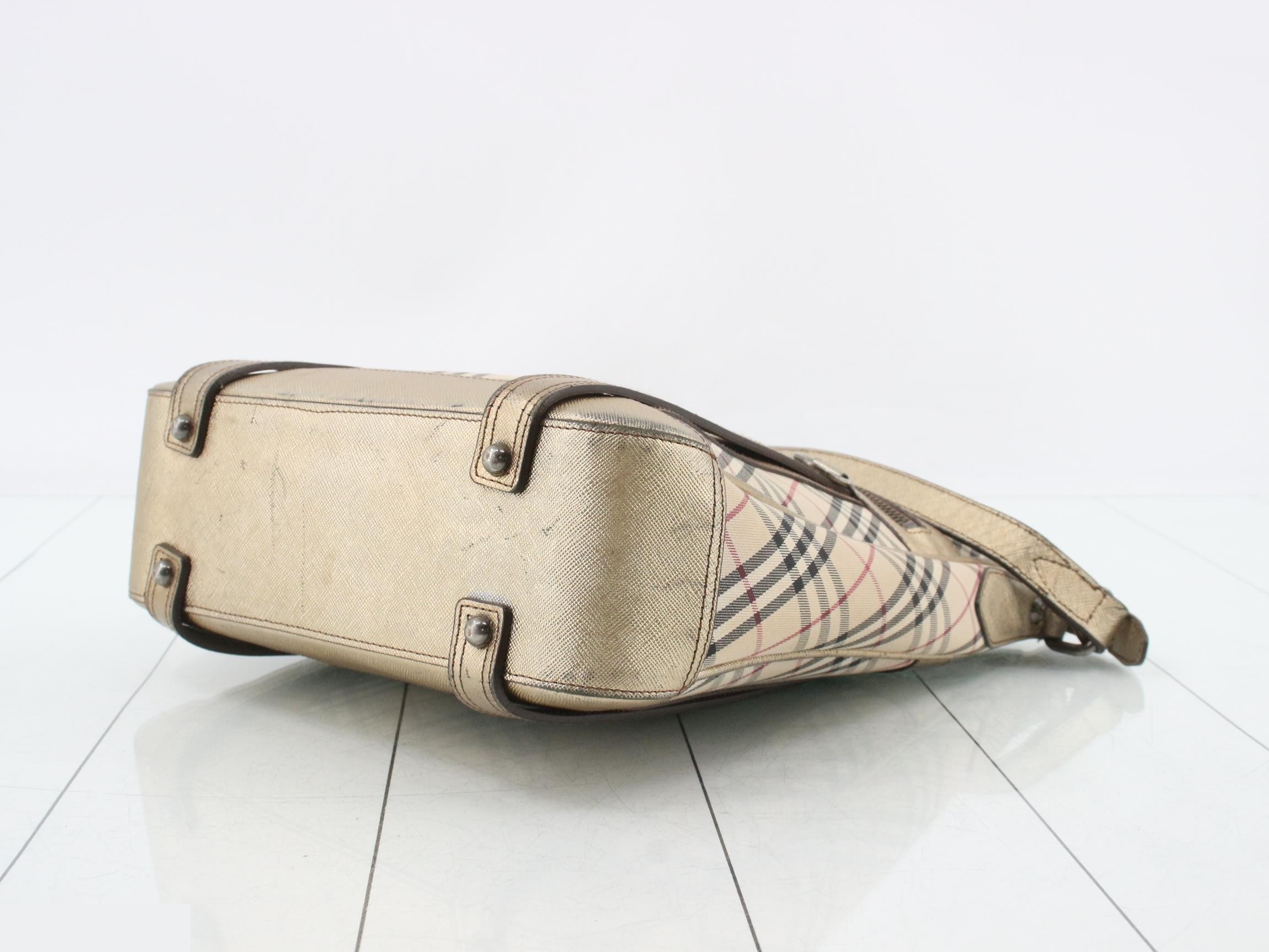 Nova Check Leather Shoulder Bag — view 6