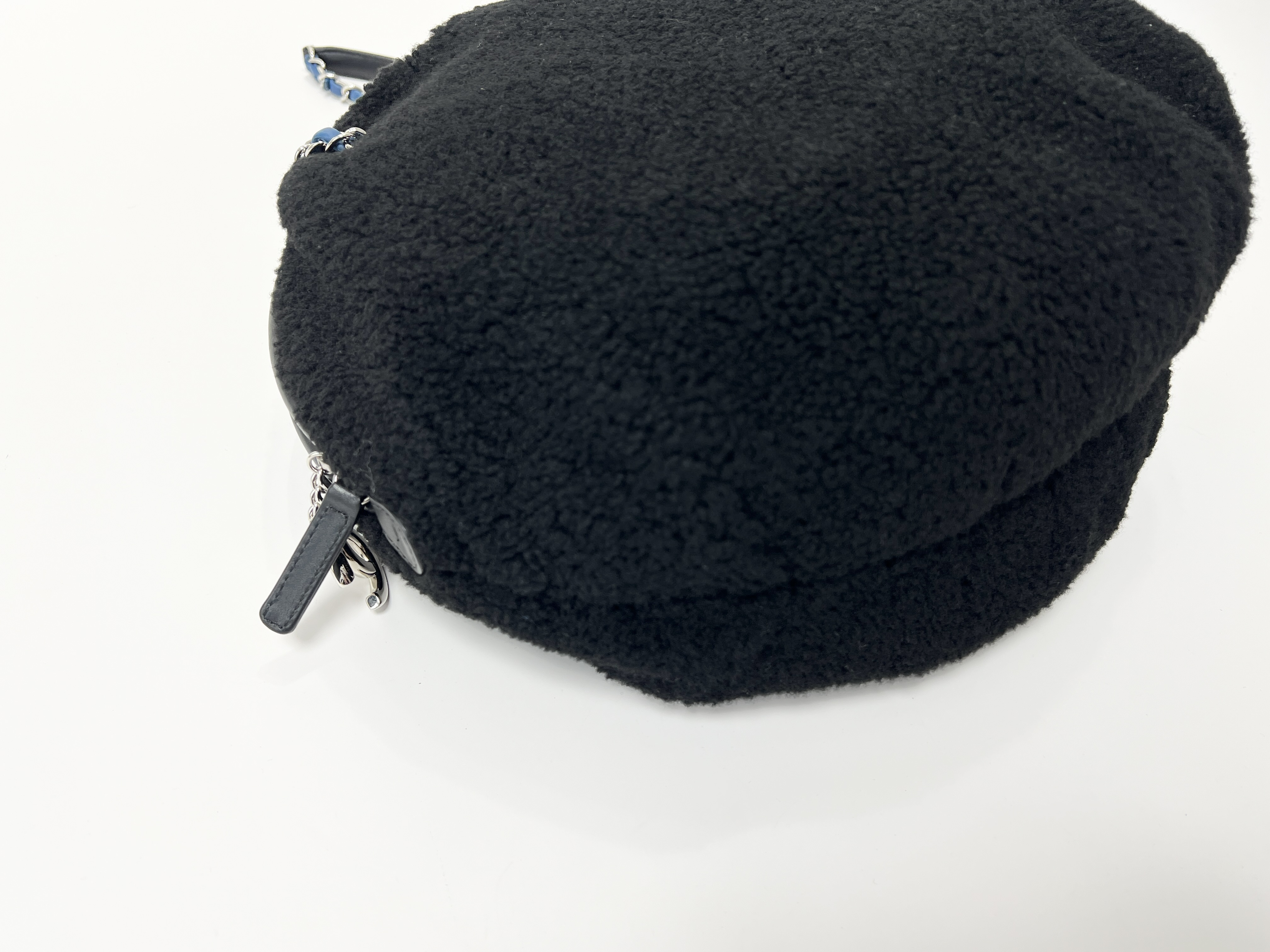 Deauville Round Shearling Boa Fur Coco Mark Chain Shoulder Bag (Serial Number 26) — view 11