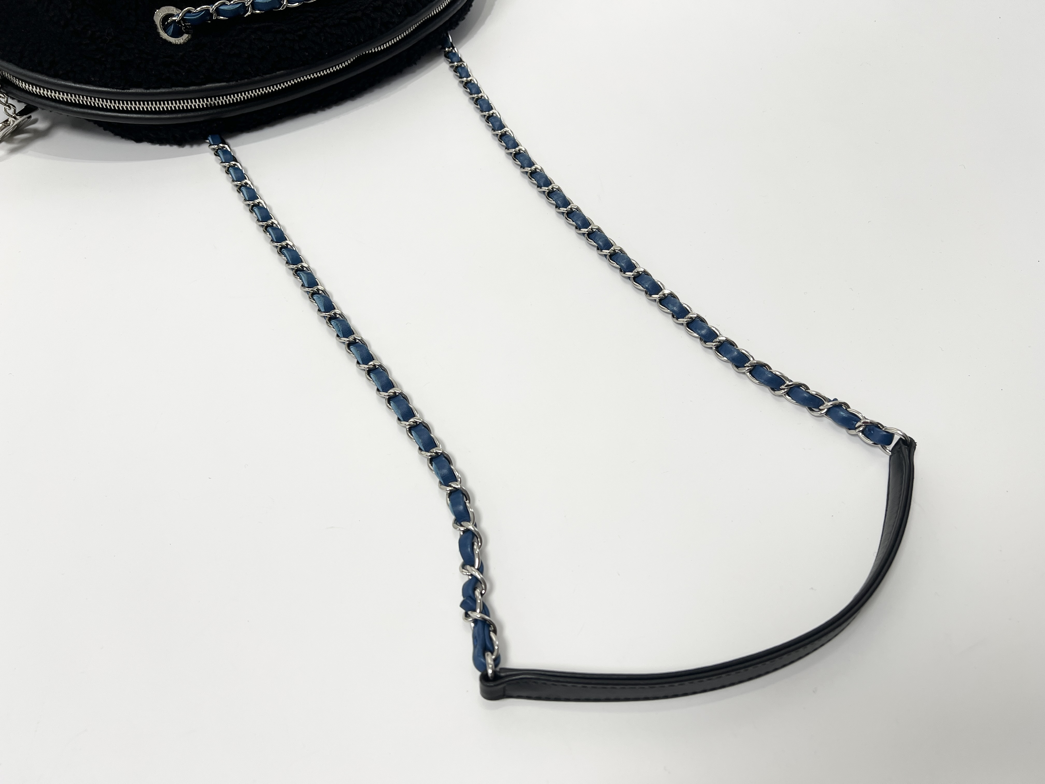 Deauville Round Shearling Boa Fur Coco Mark Chain Shoulder Bag (Serial Number 26) — view 3