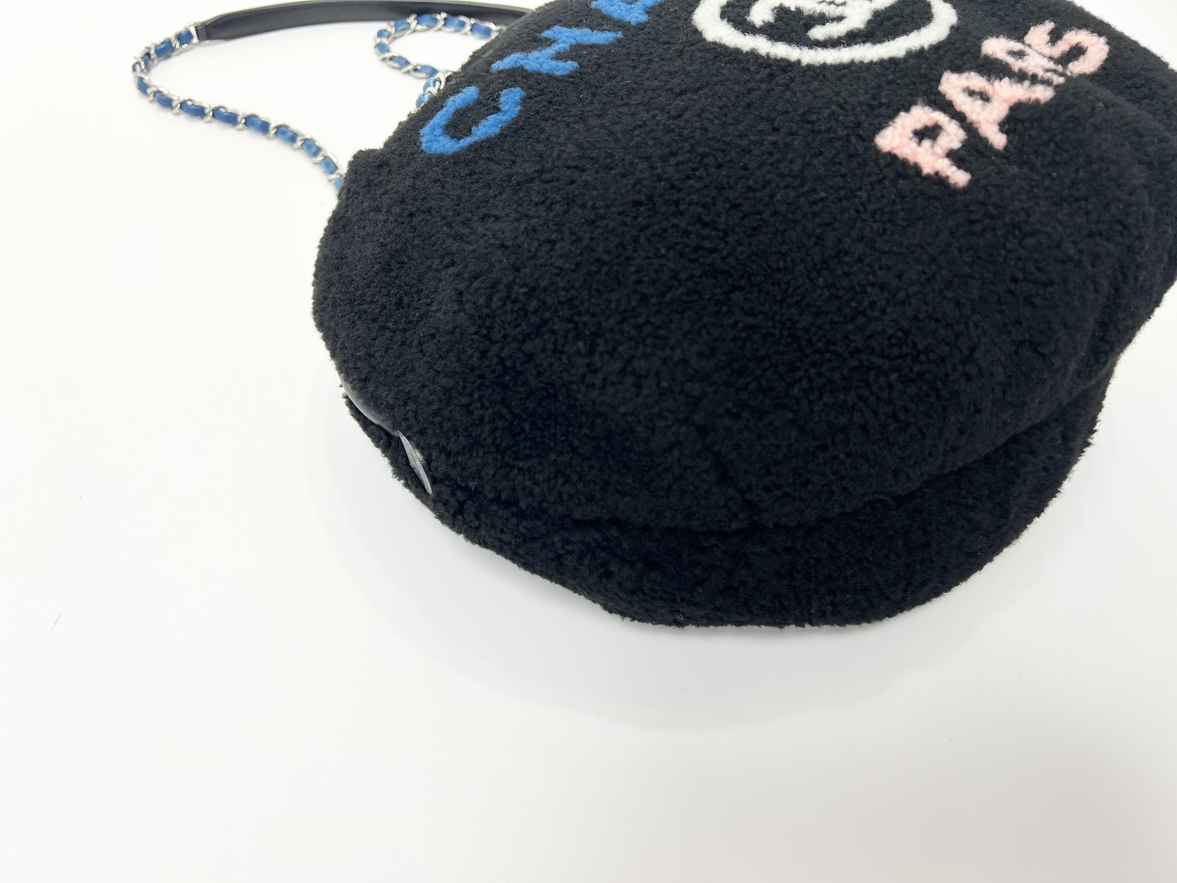 Deauville Round Shearling Boa Fur Coco Mark Chain Shoulder Bag (Serial Number 26) — view 9