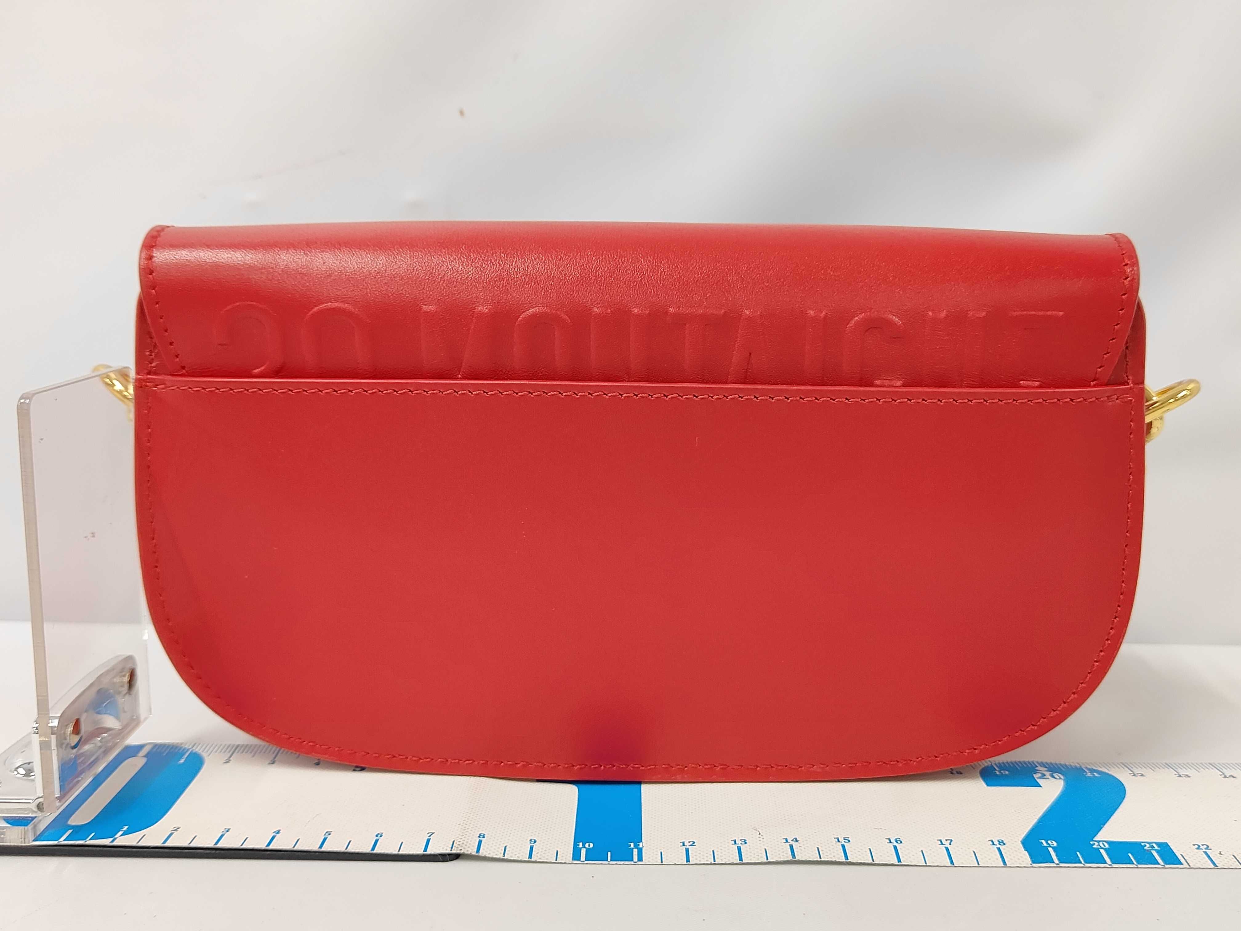 Bobby East Leather Shoulder Bag, Red — view 2