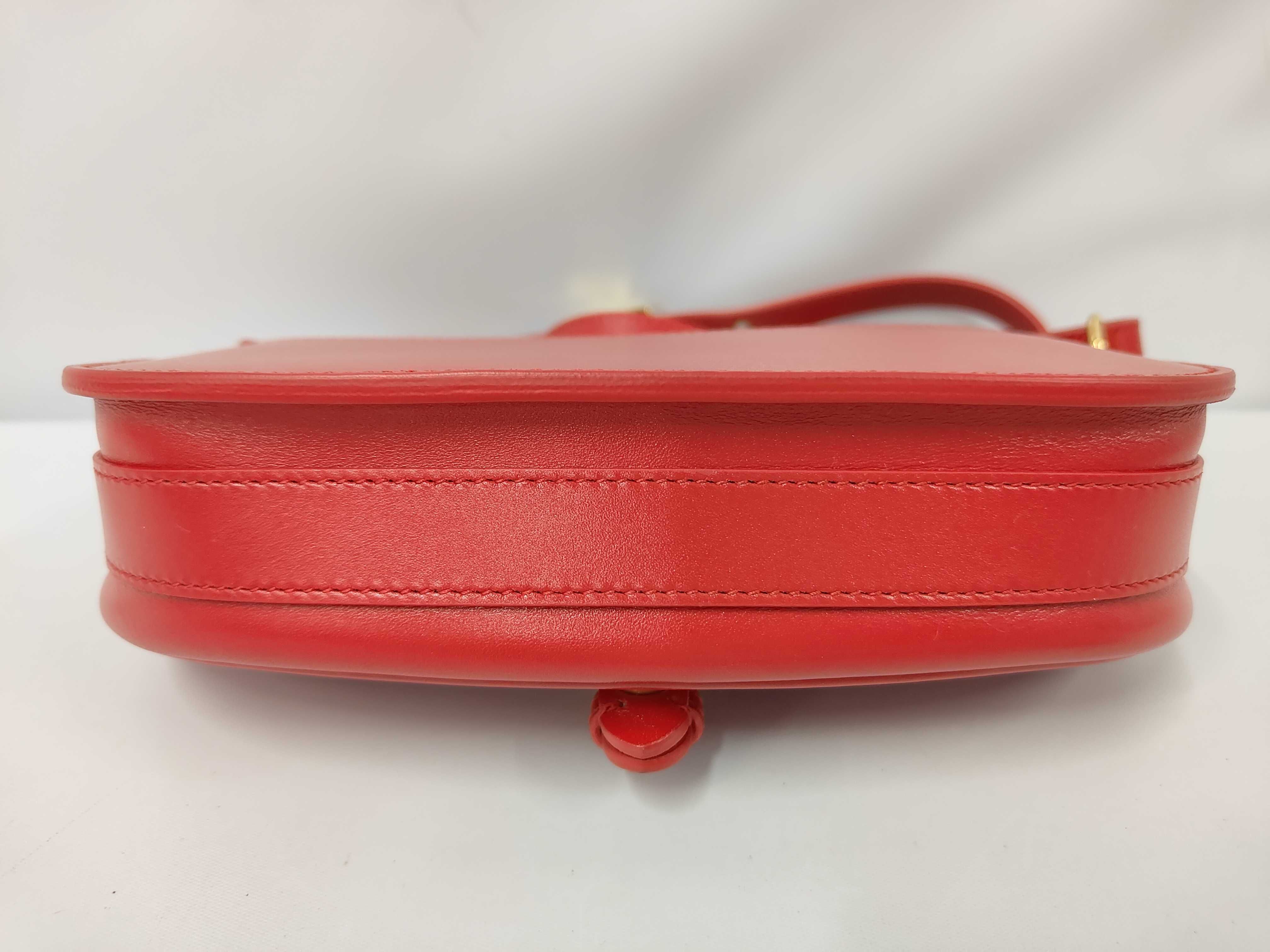 Bobby East Leather Shoulder Bag, Red — view 3