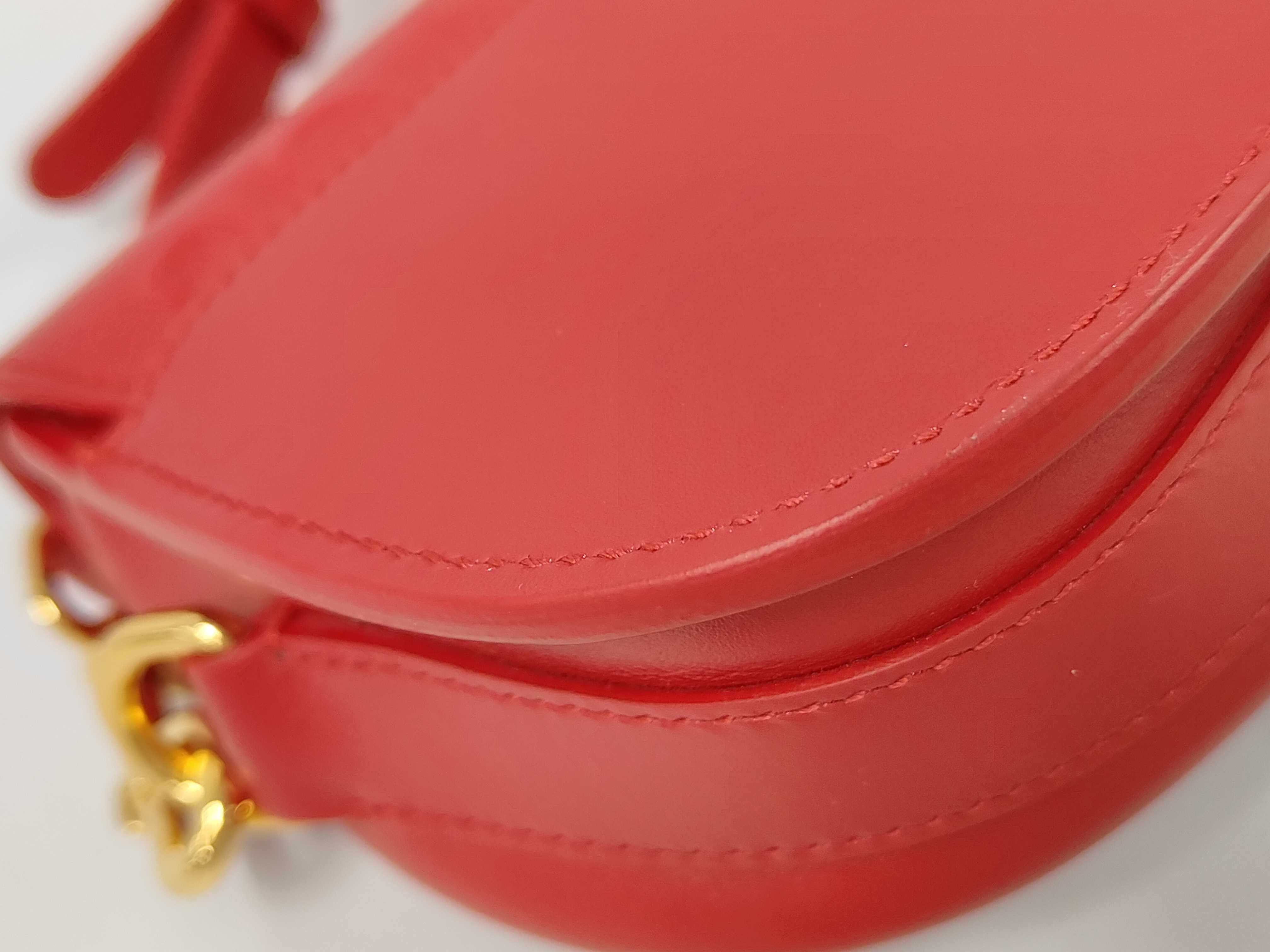 Bobby East Leather Shoulder Bag, Red — view 4
