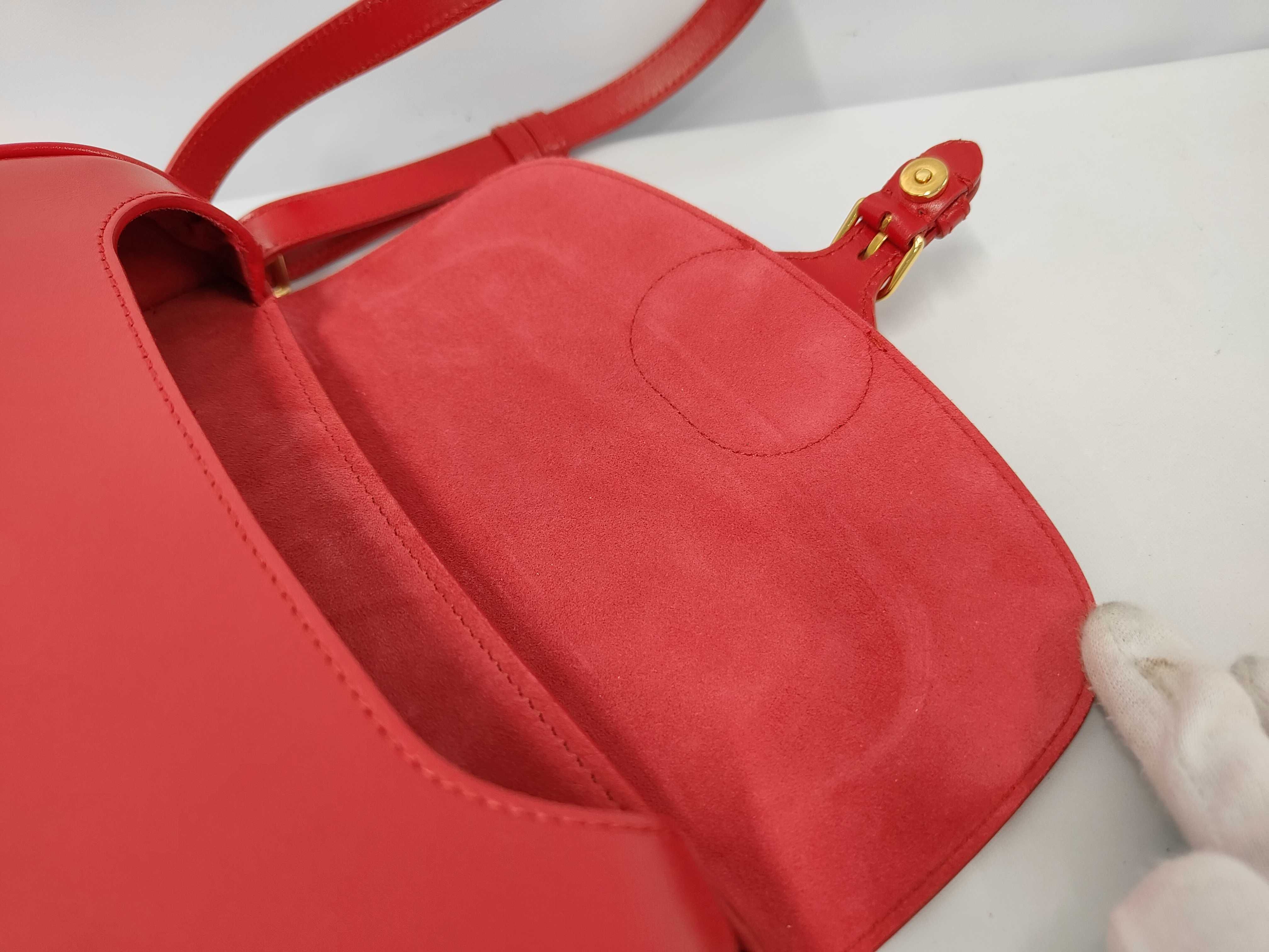 Bobby East Leather Shoulder Bag, Red — view 8