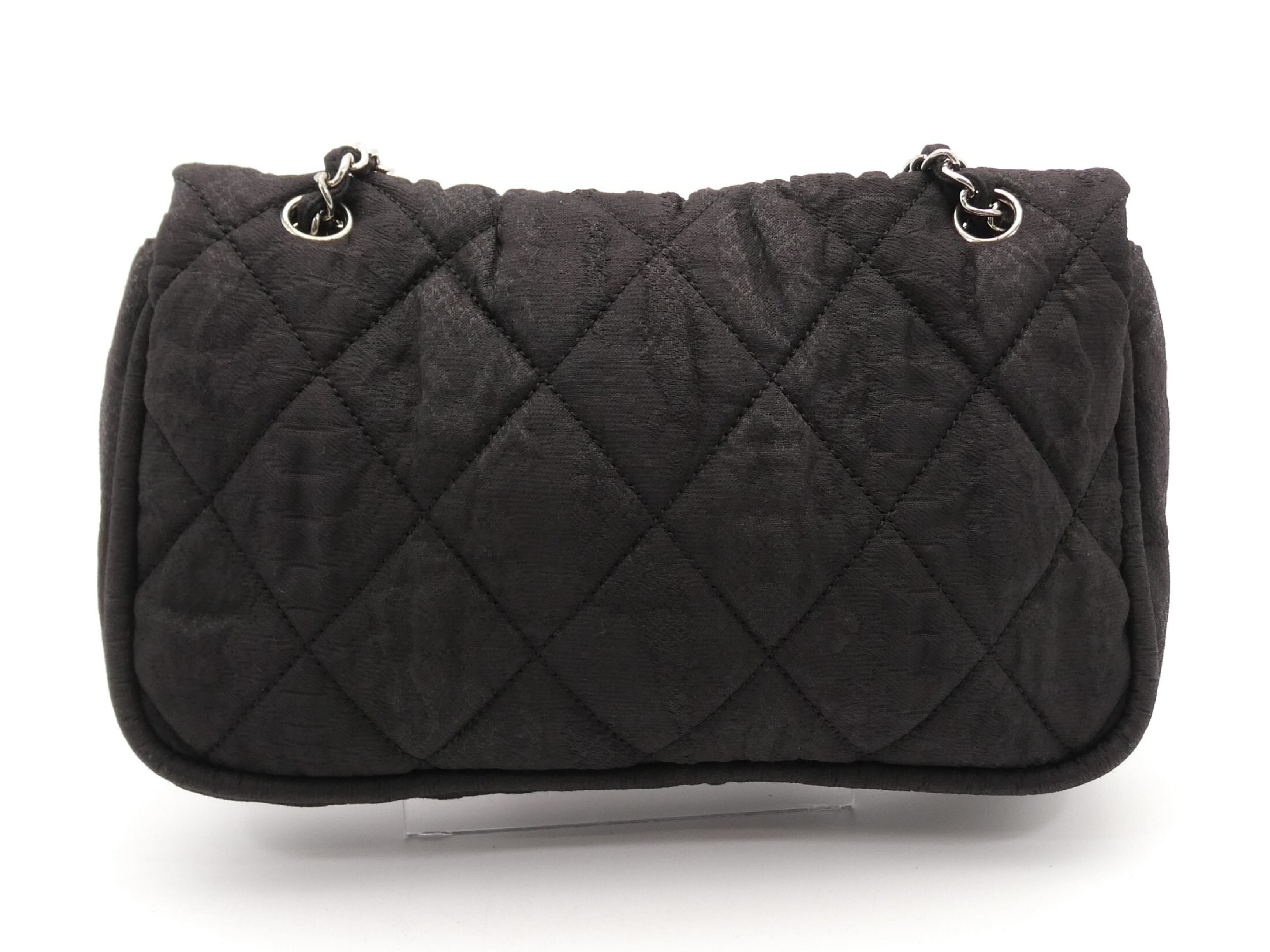 Matelassé Coated Canvas Coco Mark Double Chain Shoulder Bag — view 2