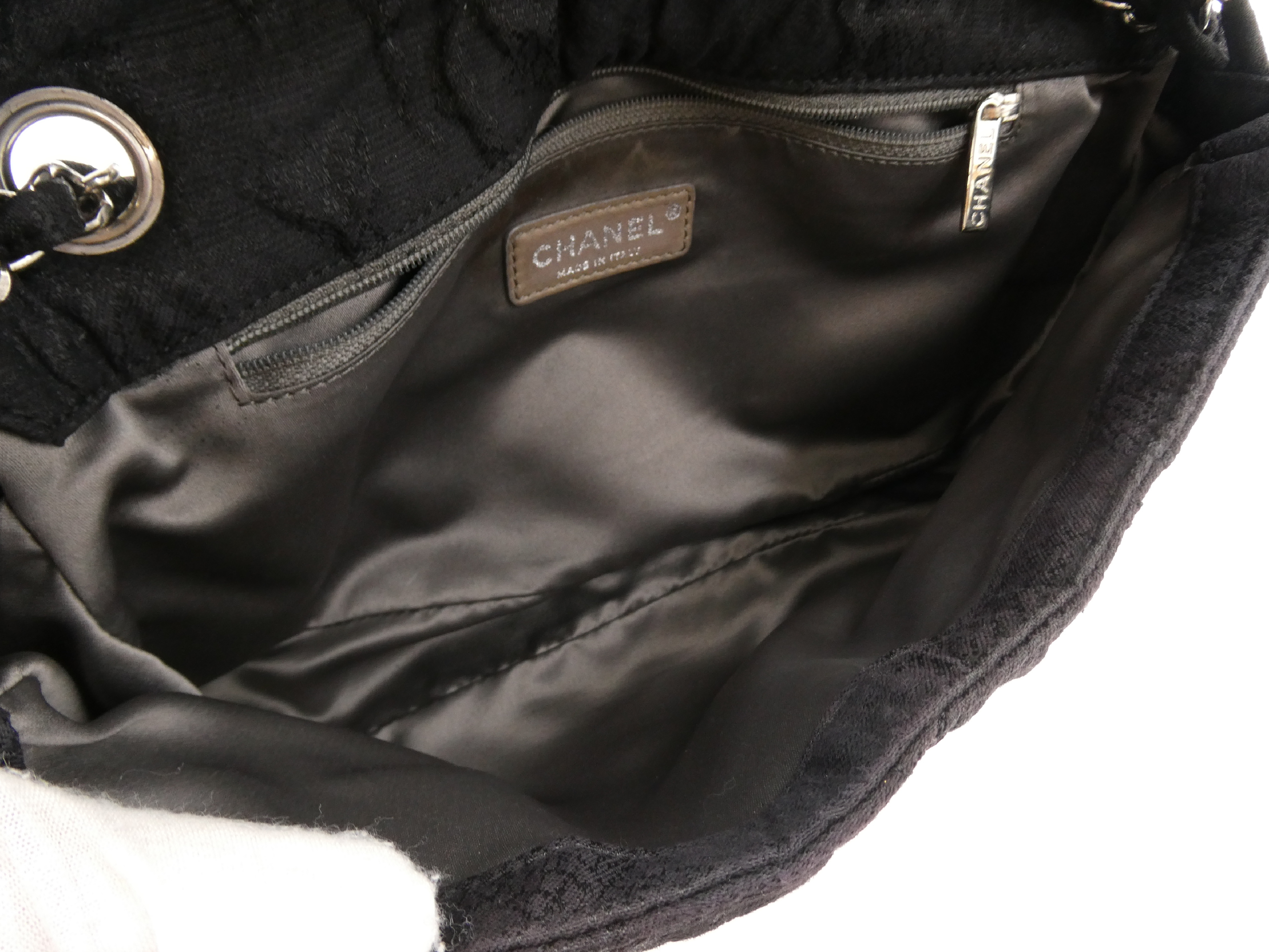 Matelassé Coated Canvas Coco Mark Double Chain Shoulder Bag — view 7