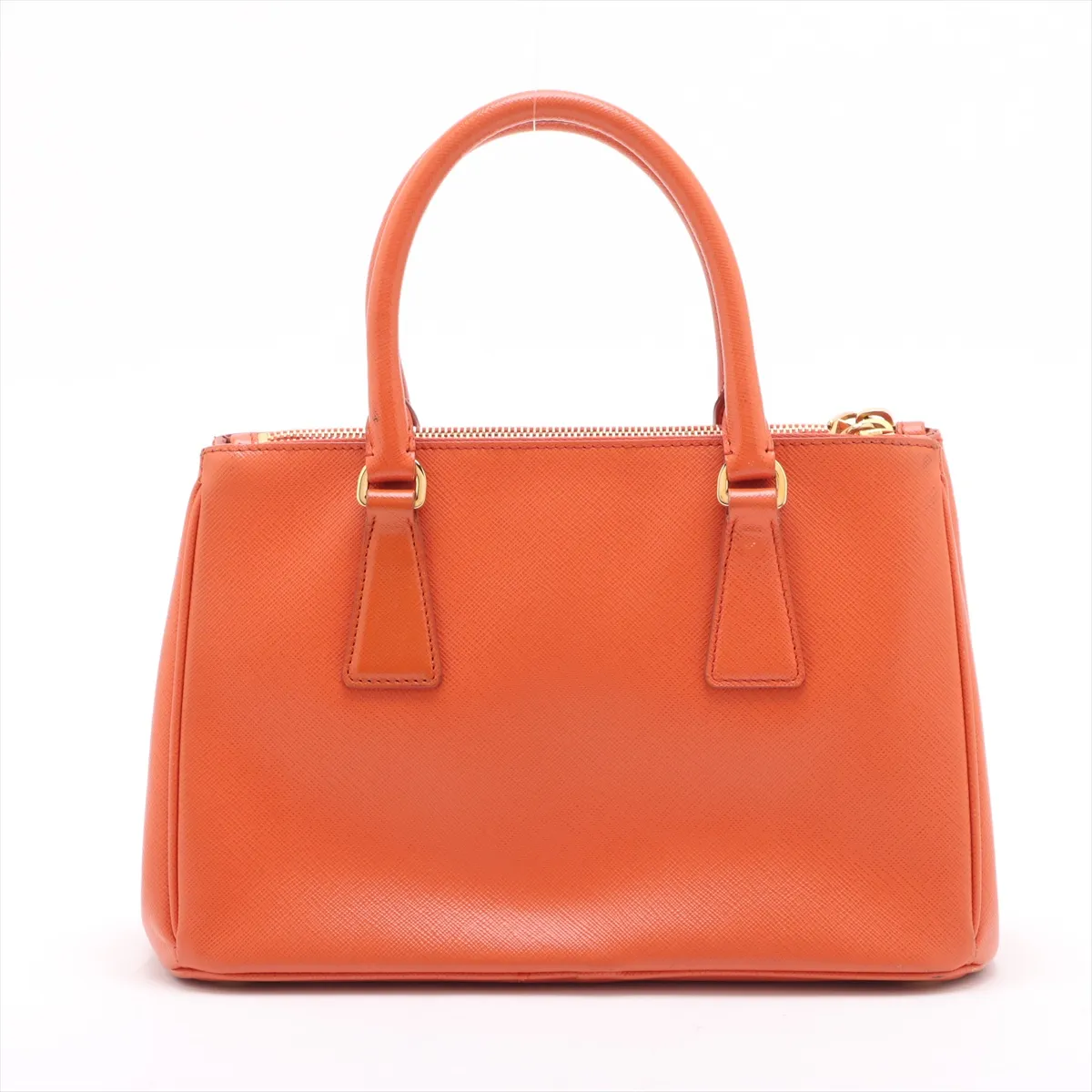 Saffiano Luxe Galleria Leather 2WAY Handbag Orange BN2316 Crochette Strap Rip — view 2