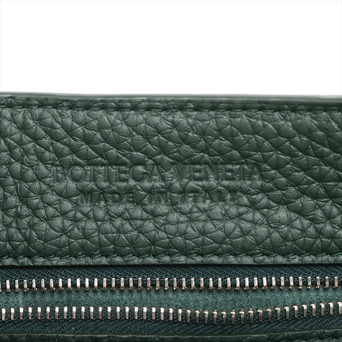 Small Diago Leather 2-Way Handbag, Green — view 11