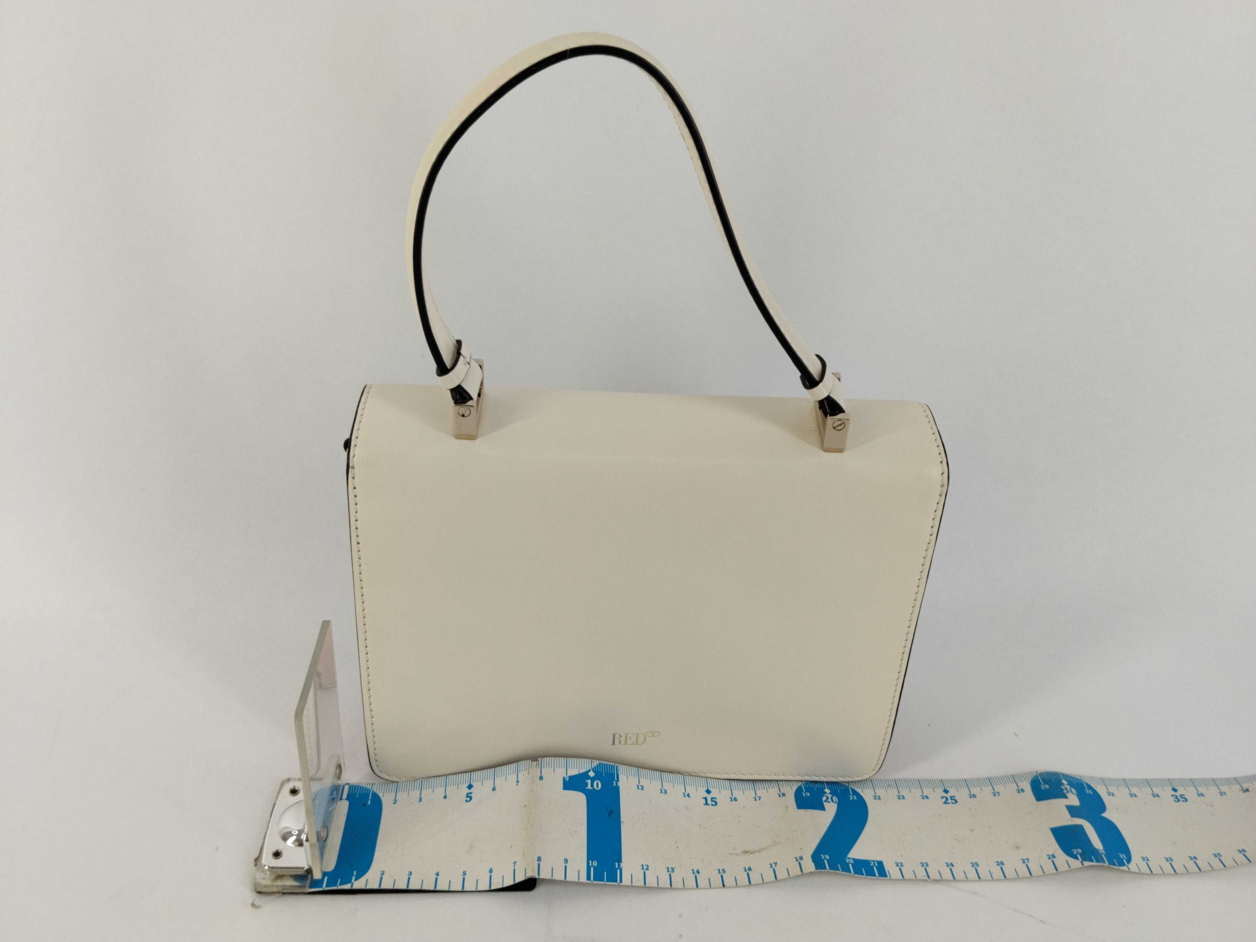 Red Valentino White Pink Leather Handbag/Shoulder Bag (2-way) with Dust Bag, Booklet, and Strap. — view 2