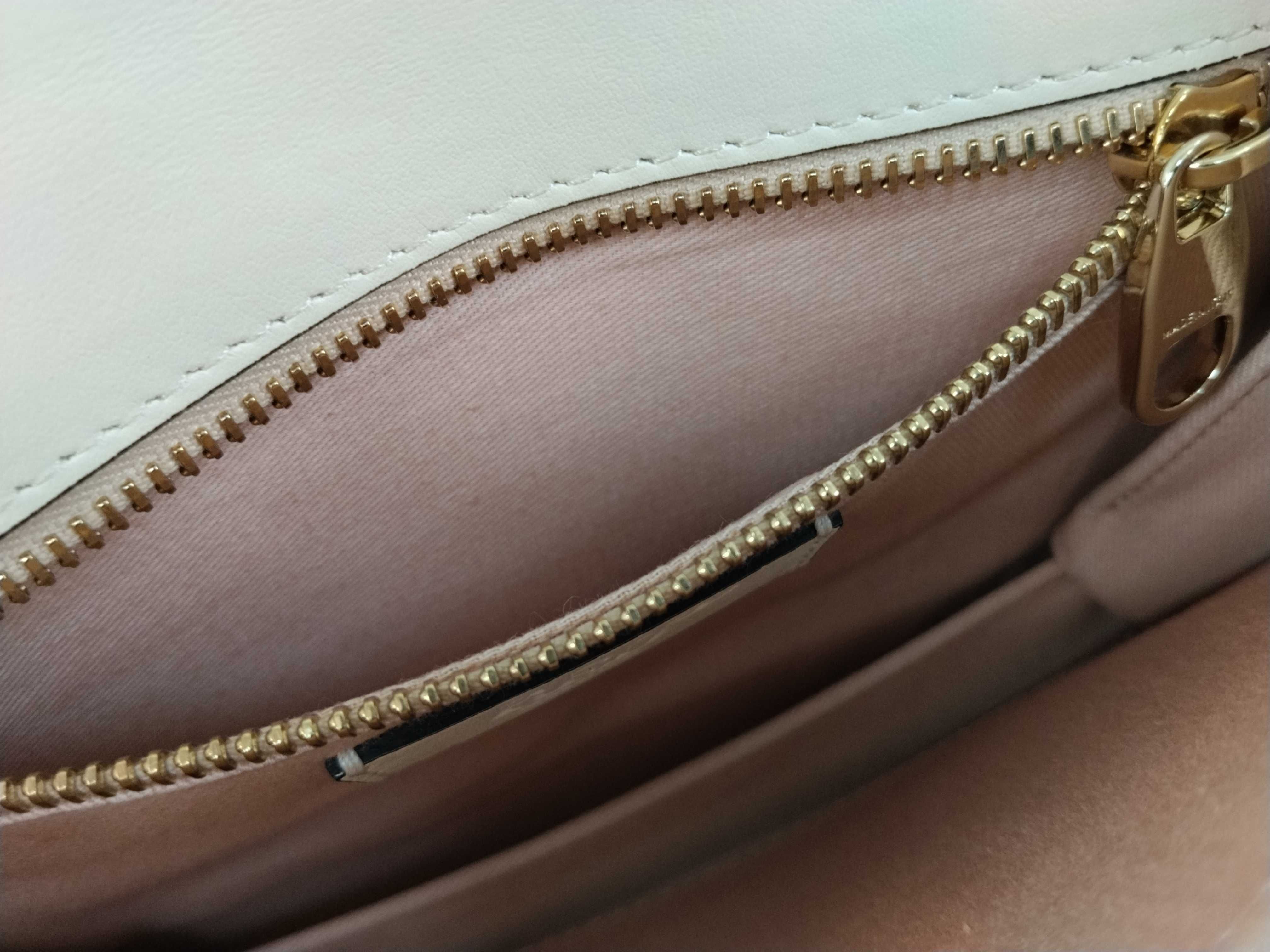Red Valentino White Pink Leather Handbag/Shoulder Bag (2-way) with Dust Bag, Booklet, and Strap. — view 13