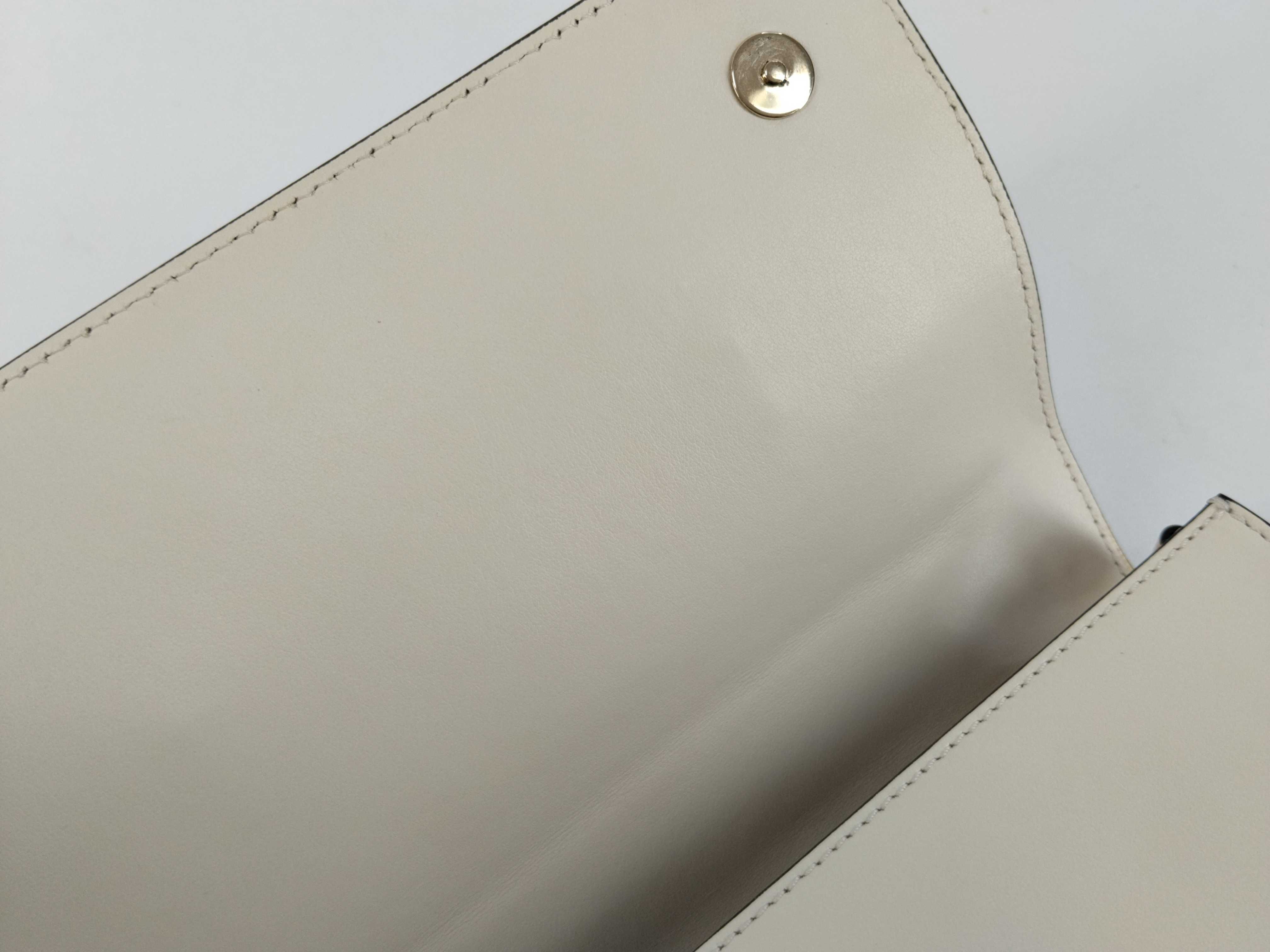 Red Valentino White Pink Leather Handbag/Shoulder Bag (2-way) with Dust Bag, Booklet, and Strap. — view 8