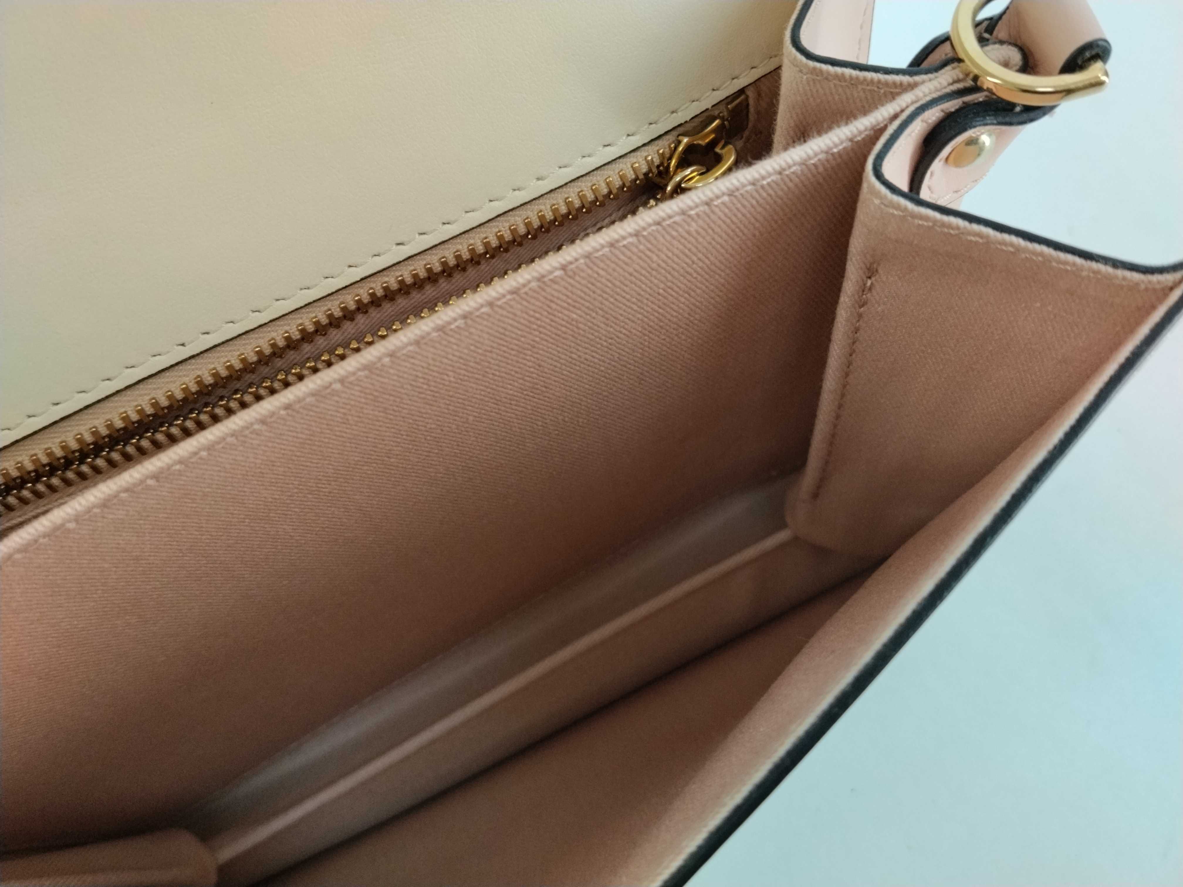 Red Valentino White Pink Leather Handbag/Shoulder Bag (2-way) with Dust Bag, Booklet, and Strap. — view 9