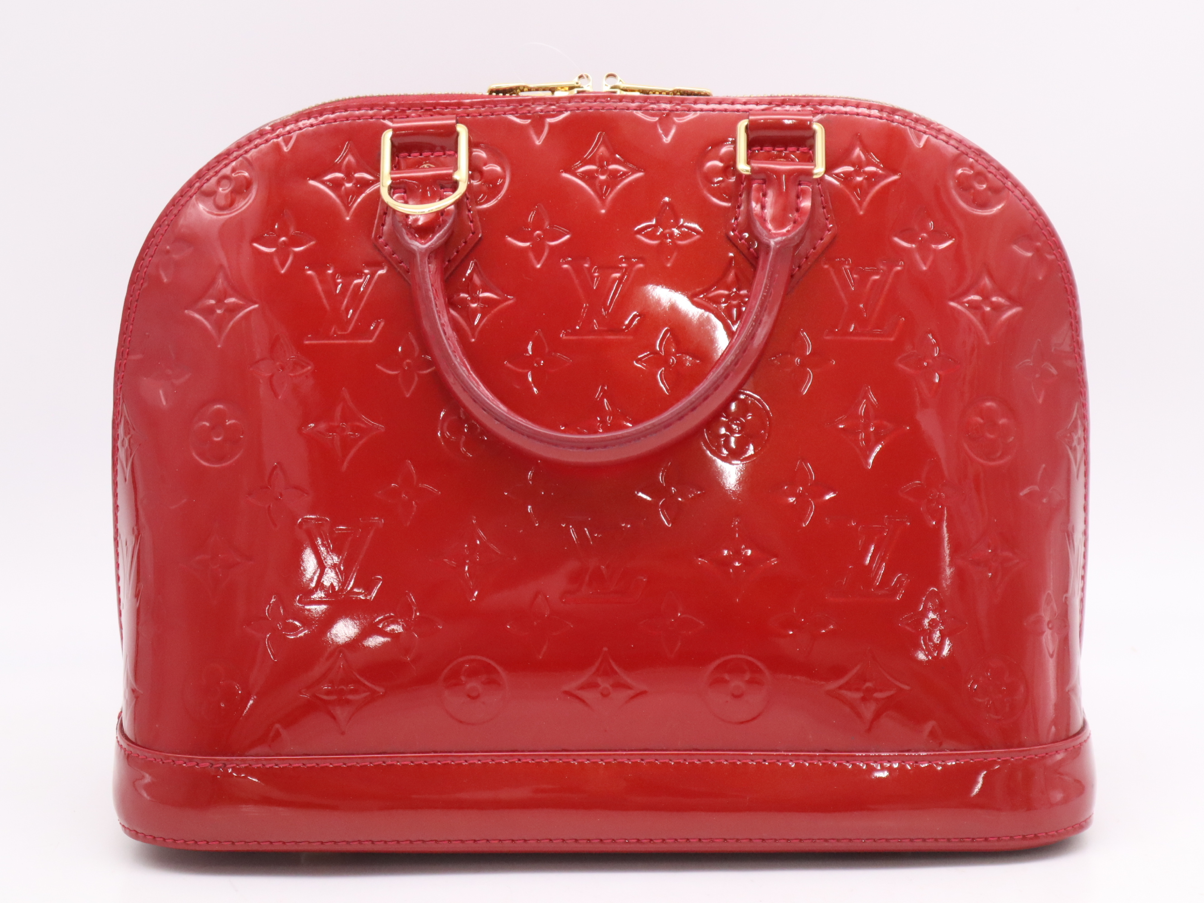 M90096 Verni Arma PM Pomme d'Amour Handbag with 2 keys and crochet — view 2
