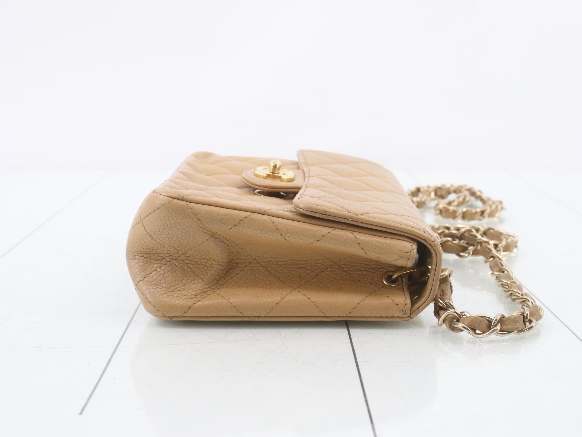 Caviar Mini Mat Shoulder Bag (with sticker) — view 3