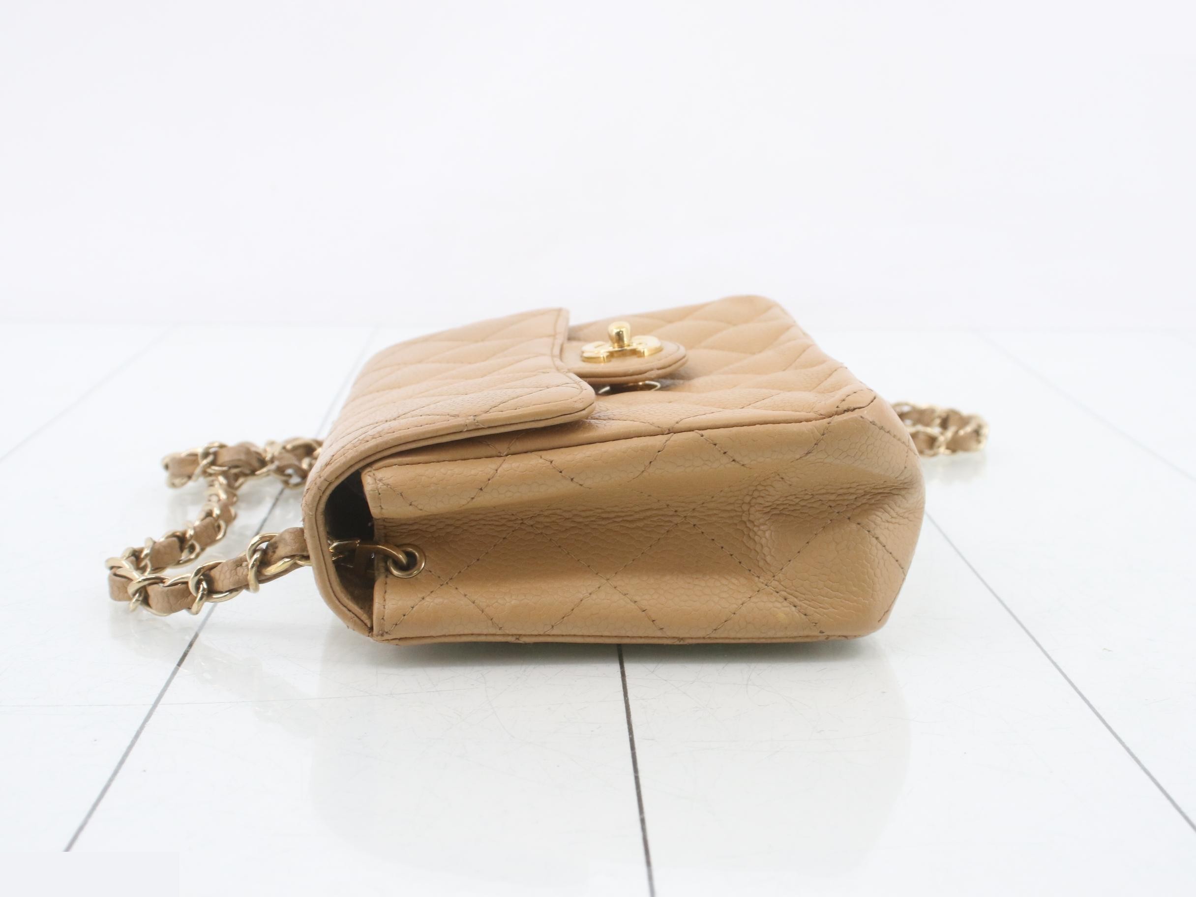 Caviar Mini Mat Shoulder Bag (with sticker) — view 4