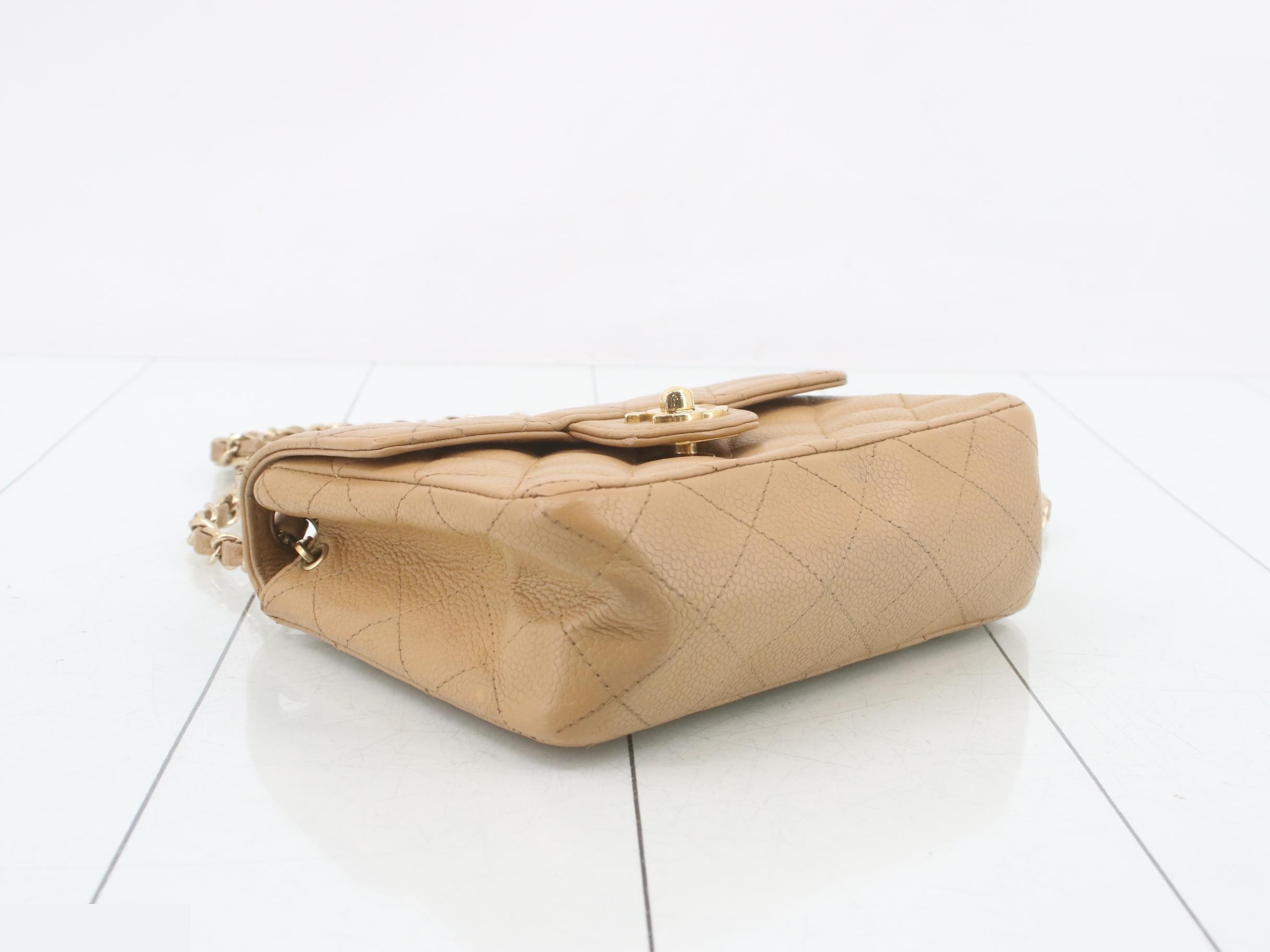 Caviar Mini Mat Shoulder Bag (with sticker) — view 5