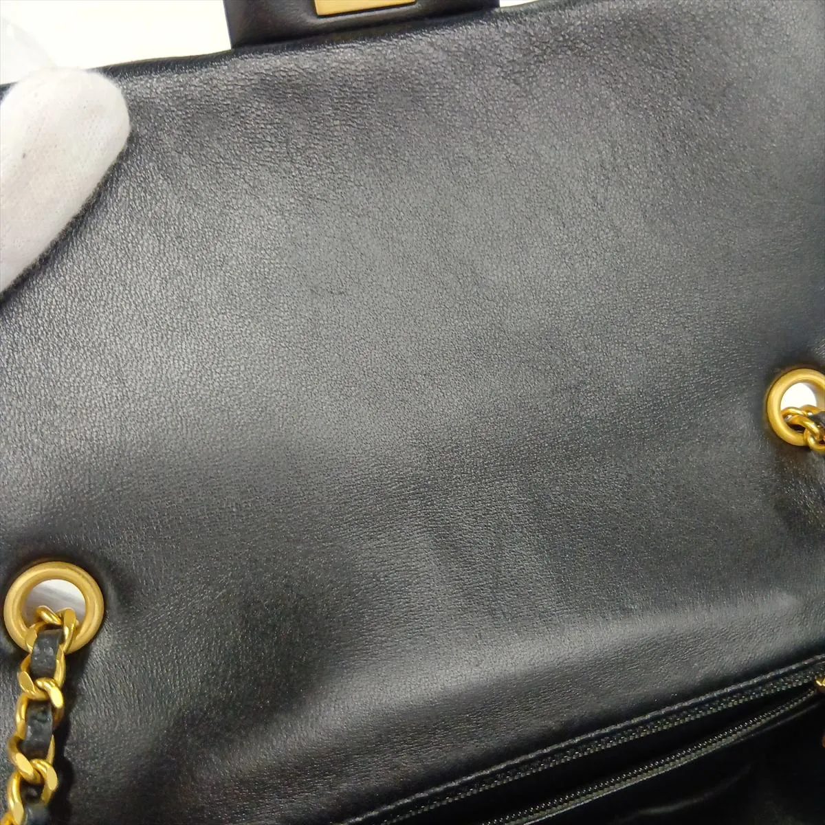 [Individually packaged] Chanel Matelassé Lambskin Single Flap Single Chain Bag, Black with Gold Hardware, J42G43L5, Random Plate — view 11