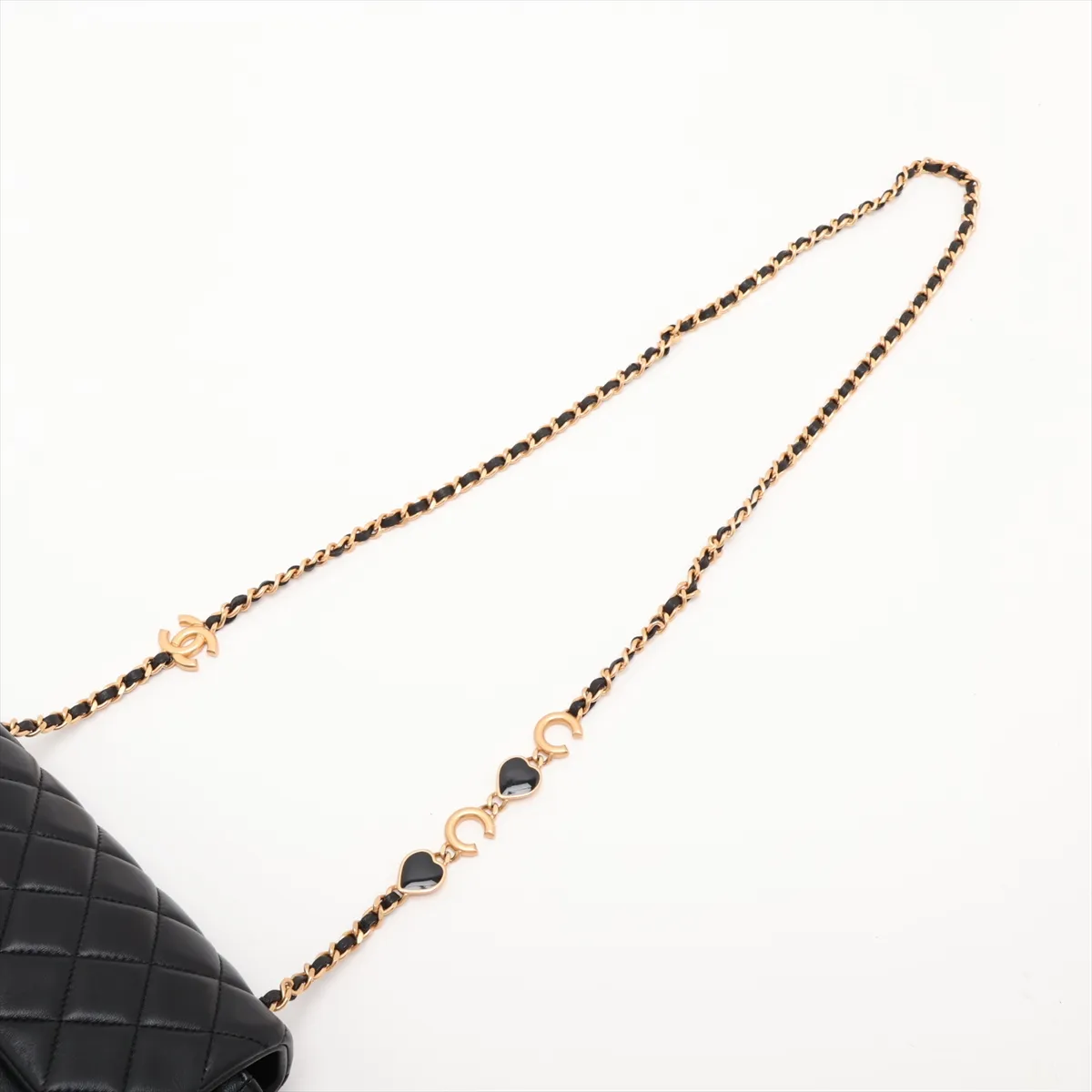 [Individually packaged] Chanel Matelassé Lambskin Single Flap Single Chain Bag, Black with Gold Hardware, J42G43L5, Random Plate — view 5