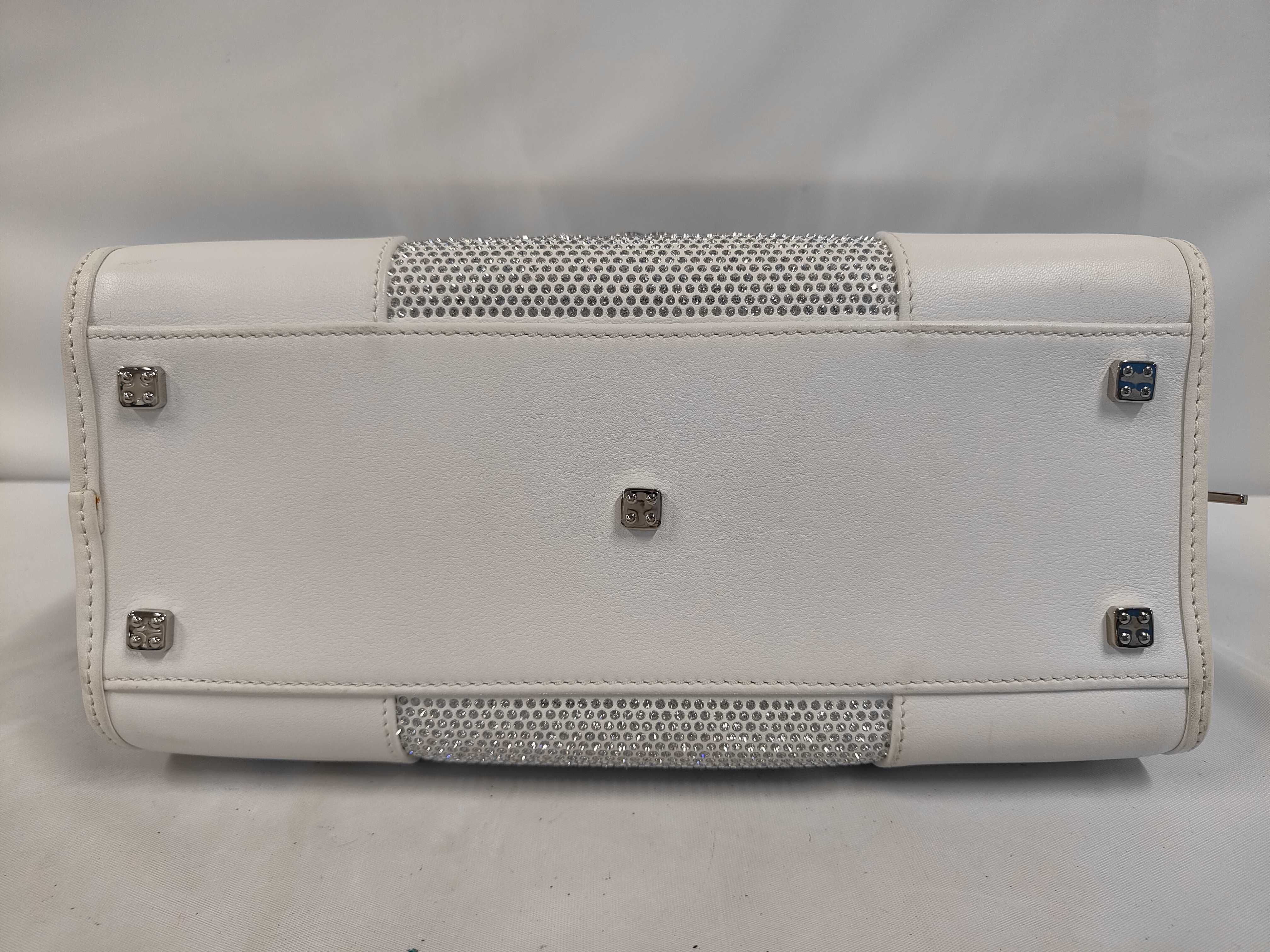 2008 Special Edition Amazona 28 Handbag, Sequin Leather, White Handbag — view 3