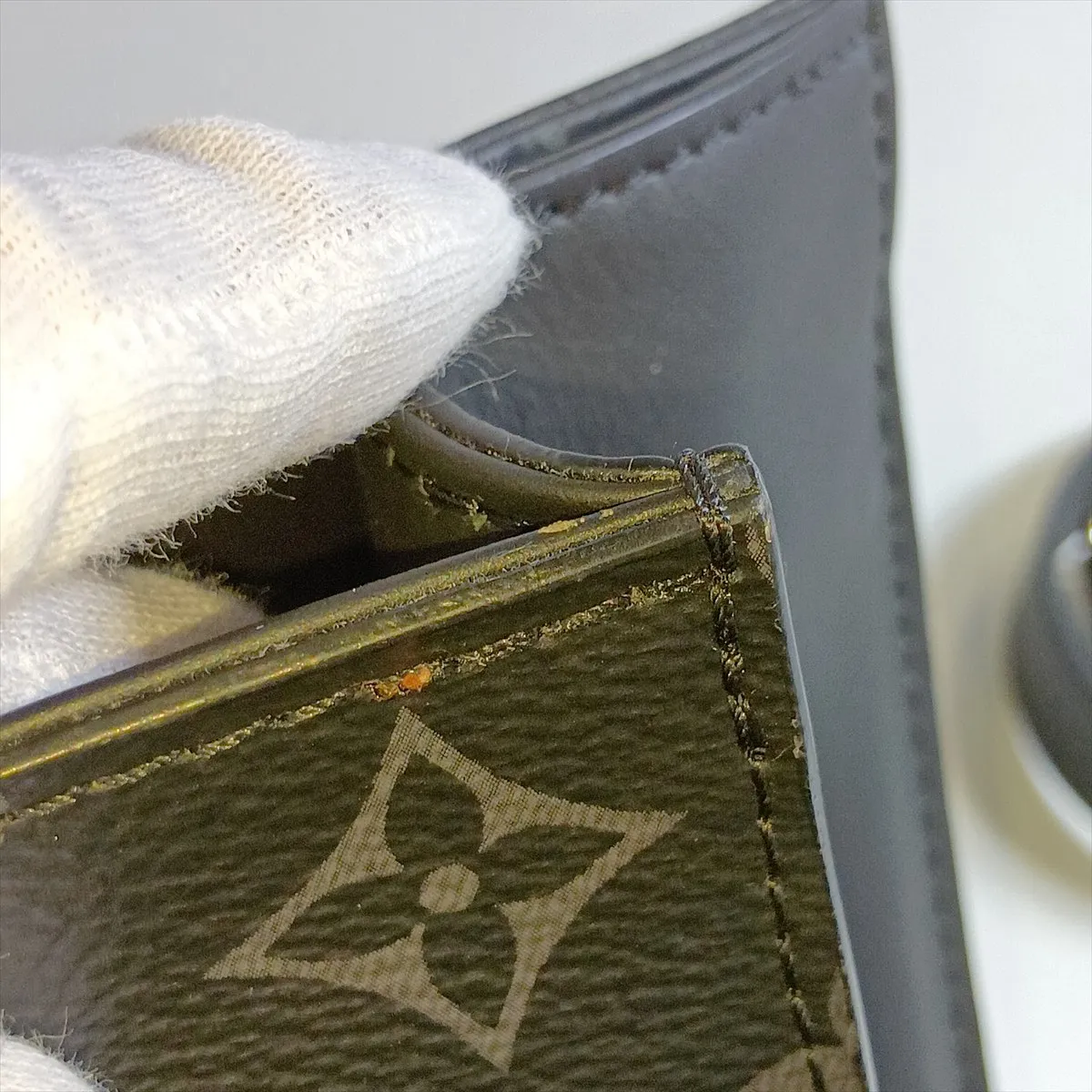 Monogram Eclipse Sac Plat M46452 Black with initials, RFID detected. — view 14