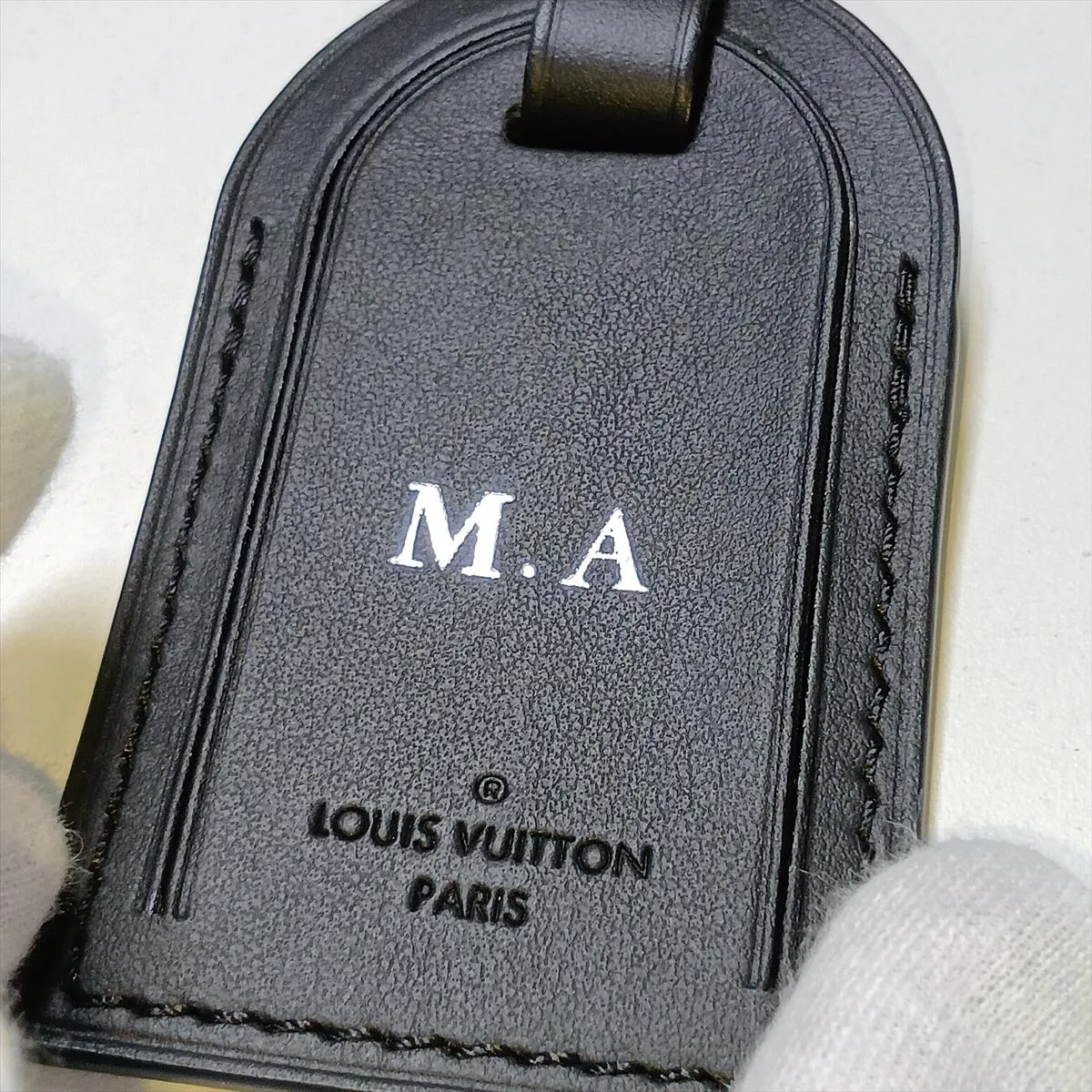 Monogram Eclipse Sac Plat M46452 Black with initials, RFID detected. — view 15