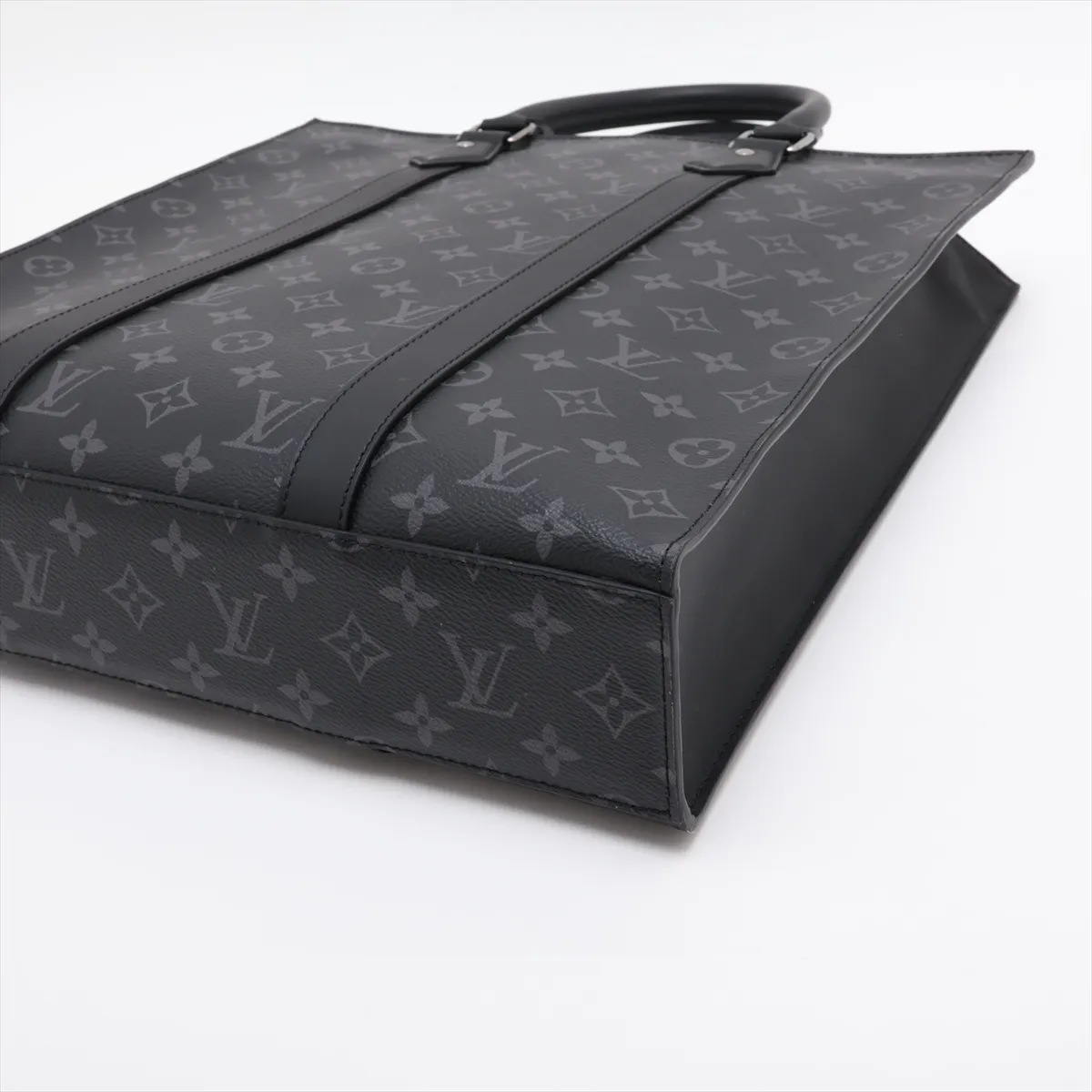 Monogram Eclipse Sac Plat M46452 Black with initials, RFID detected. — view 3