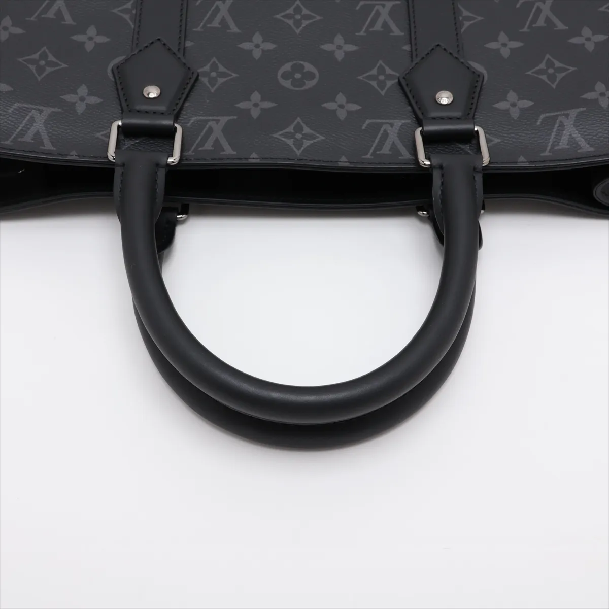 Monogram Eclipse Sac Plat M46452 Black with initials, RFID detected. — view 5