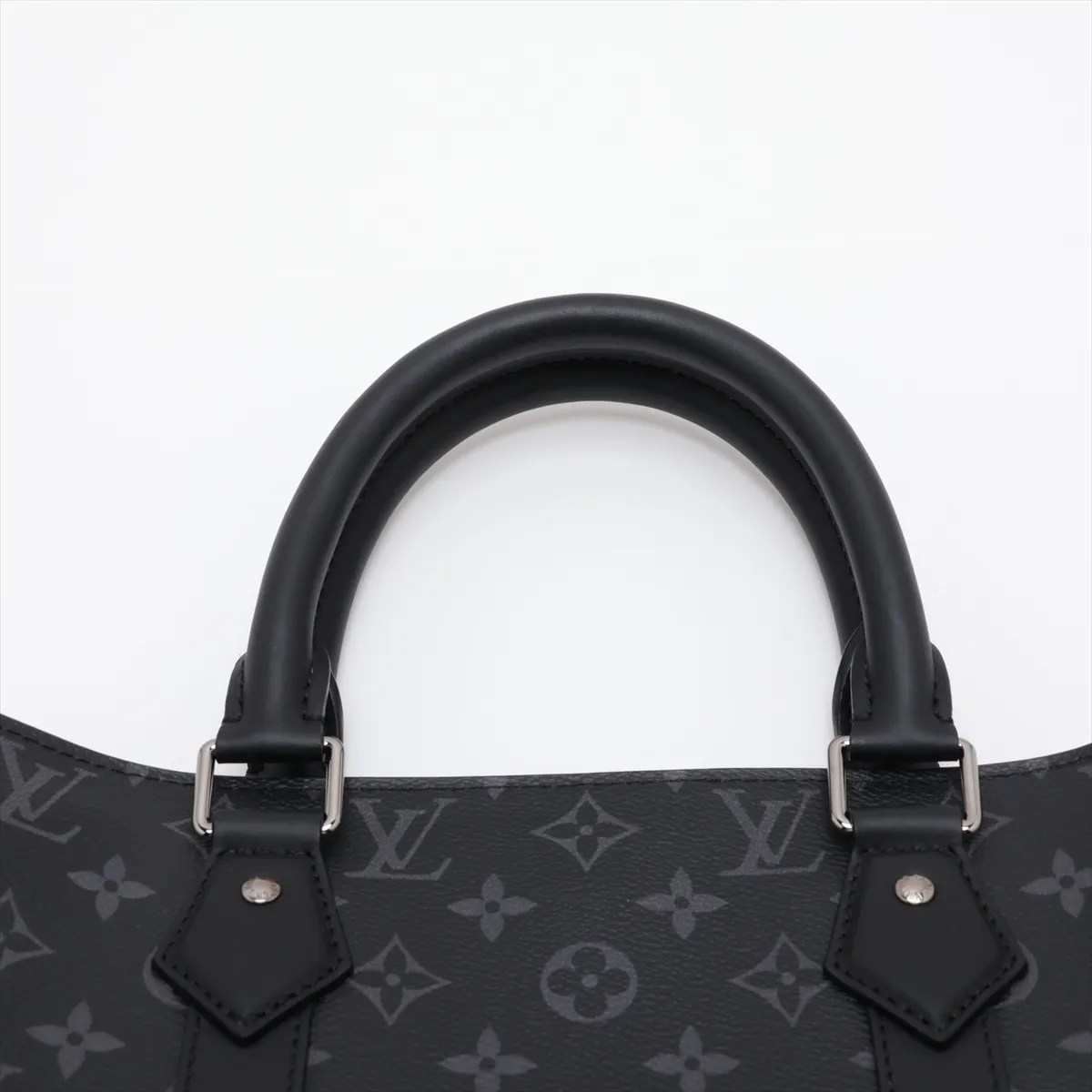 Monogram Eclipse Sac Plat M46452 Black with initials, RFID detected. — view 6