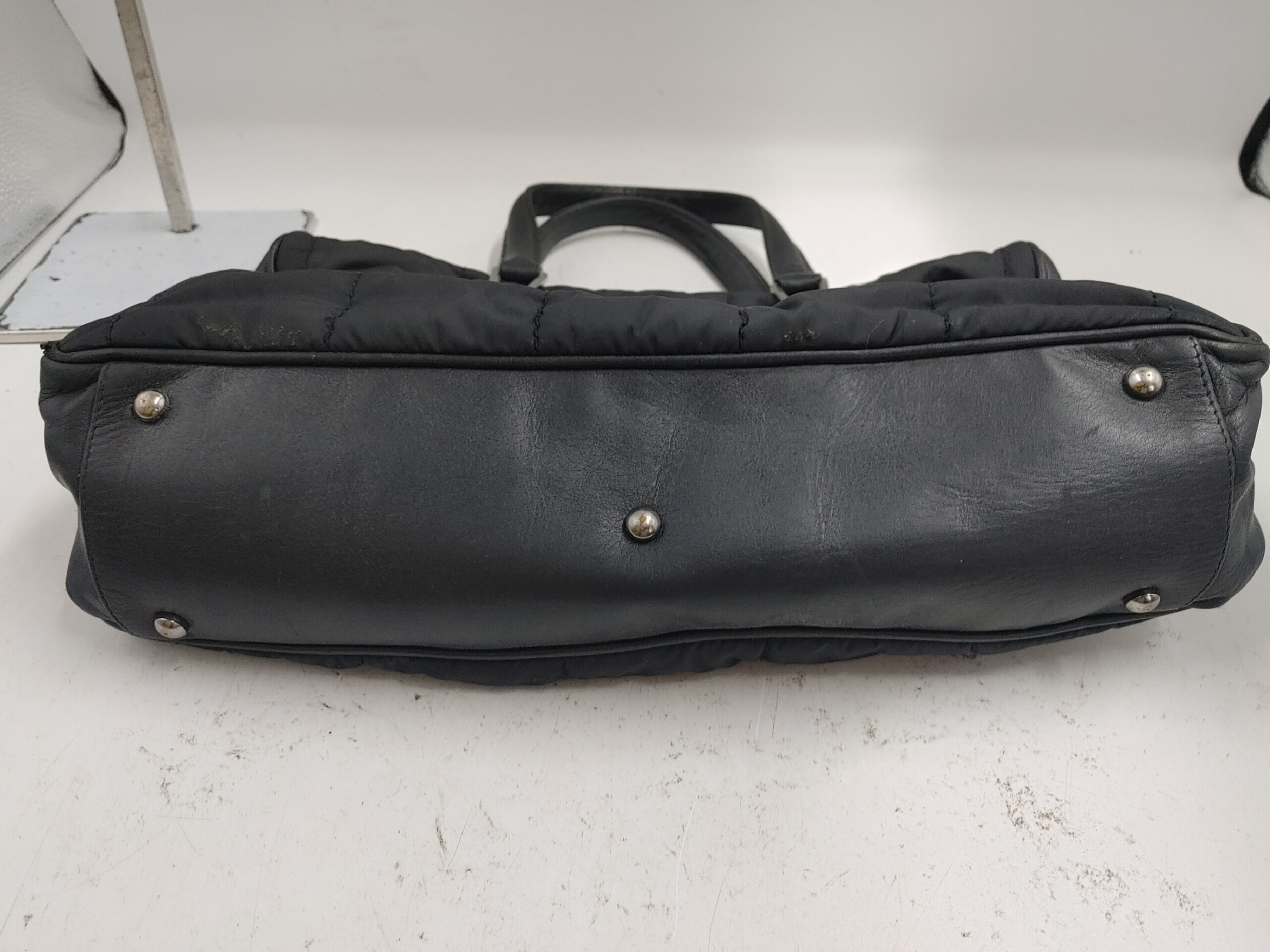 Chocolate Bar Handbag, Nylon, Black Handbag — view 7