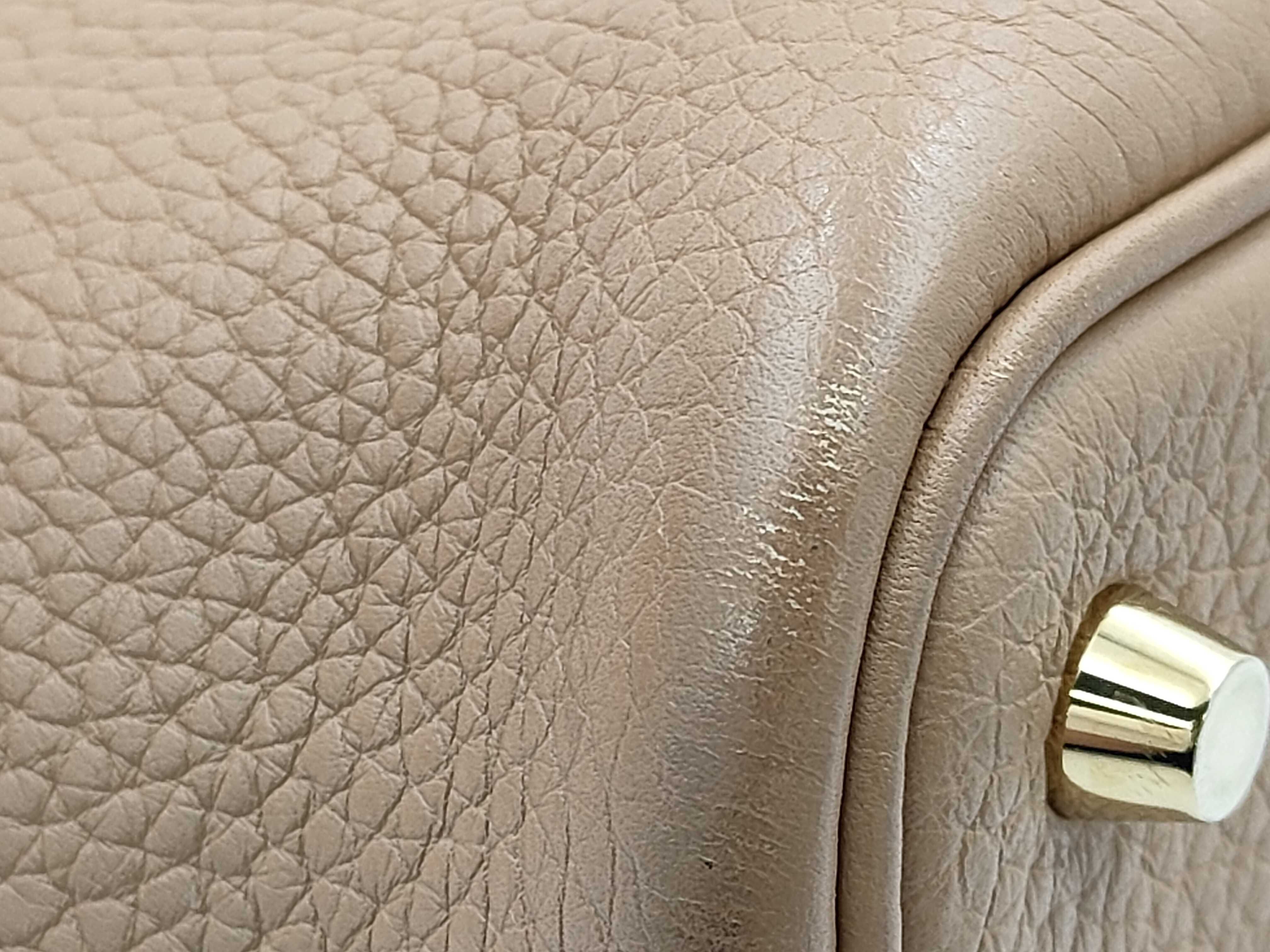 Picotin Lock PM Beige Silver Hardware Clemence Calfskin Handbag (Z Stamp) — view 6