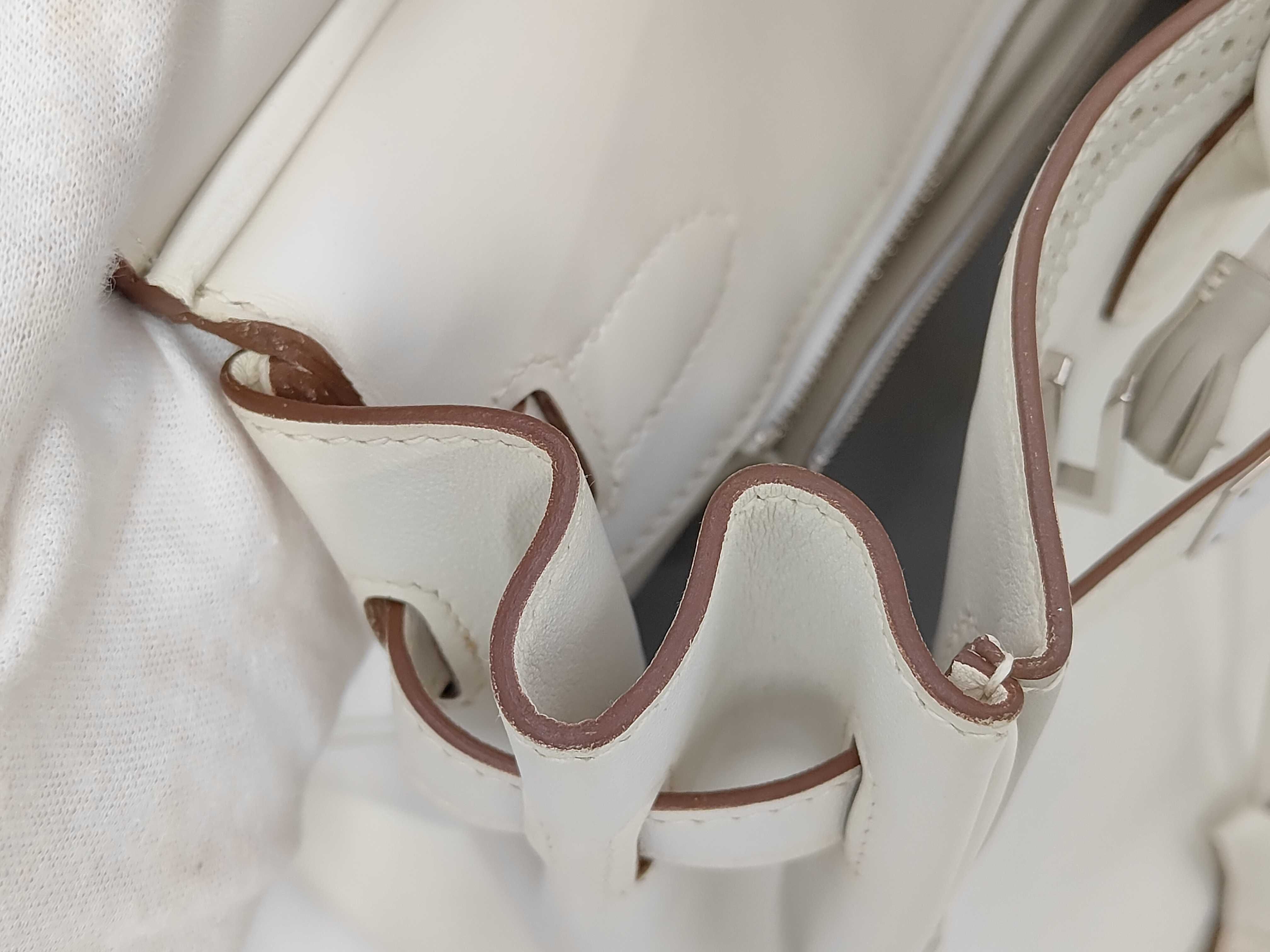 Birkin 30 Gillies Pearl Grey Silver Hardware P Stamp Handbag — view 12