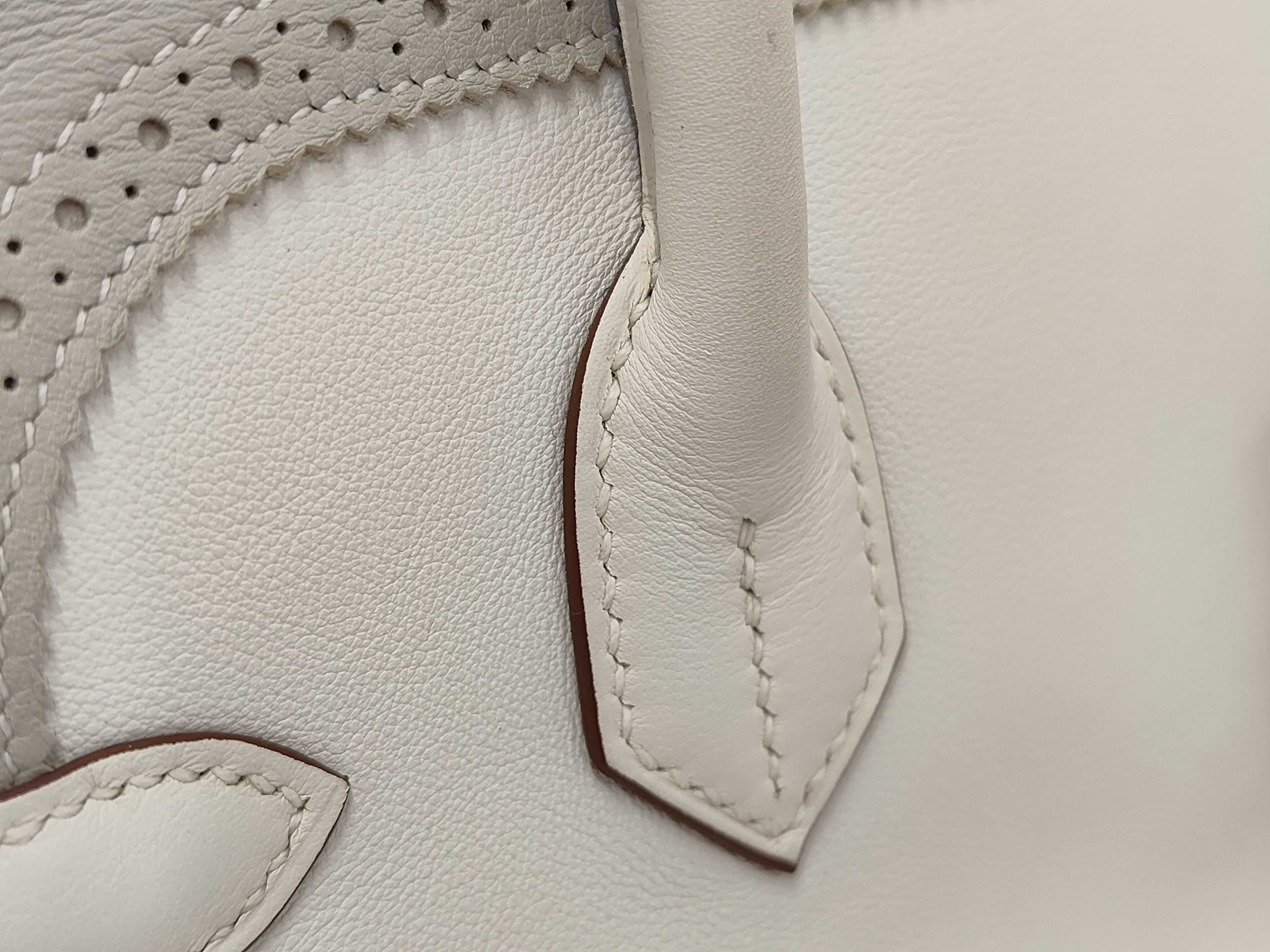 Birkin 30 Gillies Pearl Grey Silver Hardware P Stamp Handbag — view 7