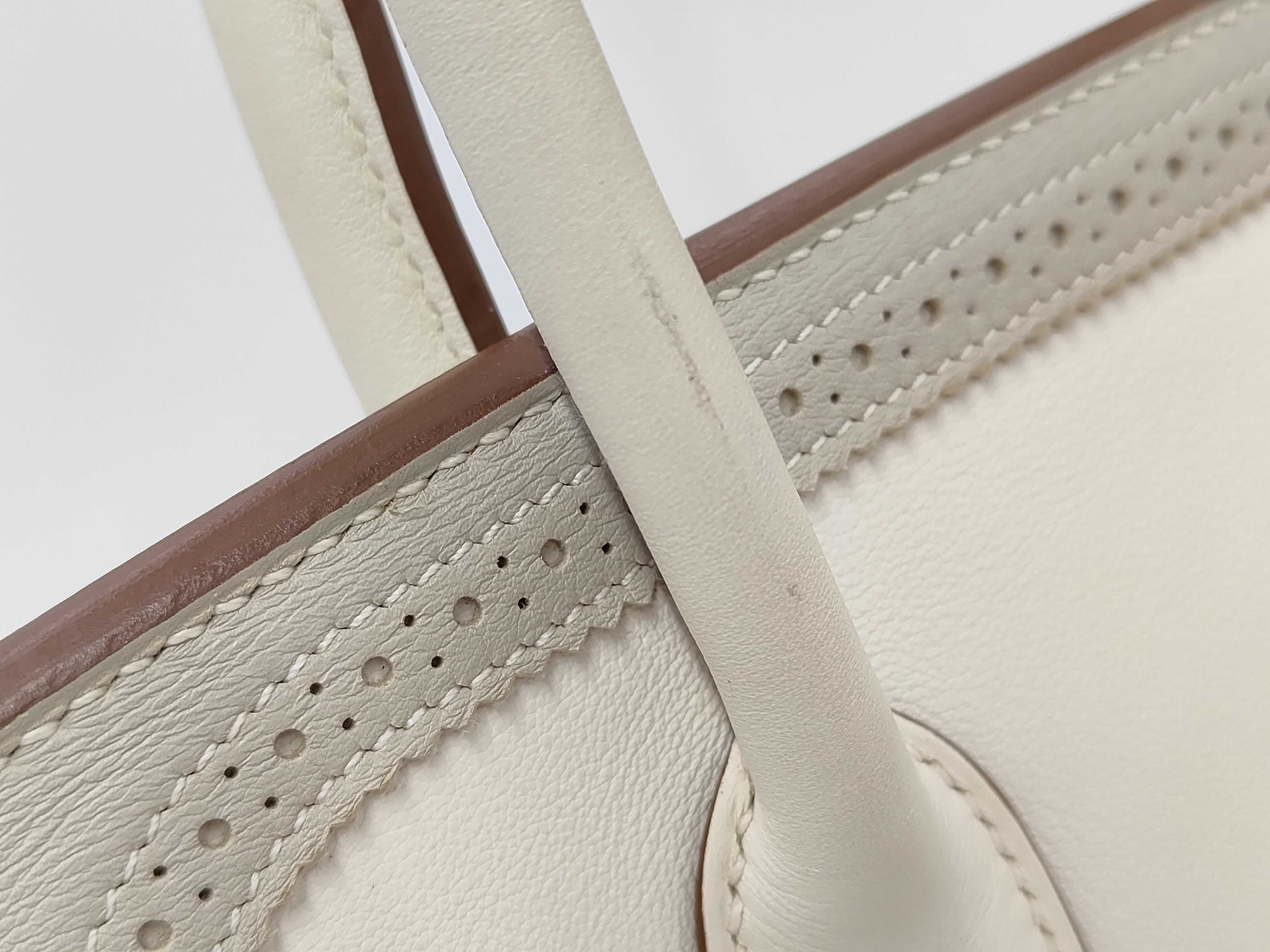 Birkin 30 Gillies Pearl Grey Silver Hardware P Stamp Handbag — view 8