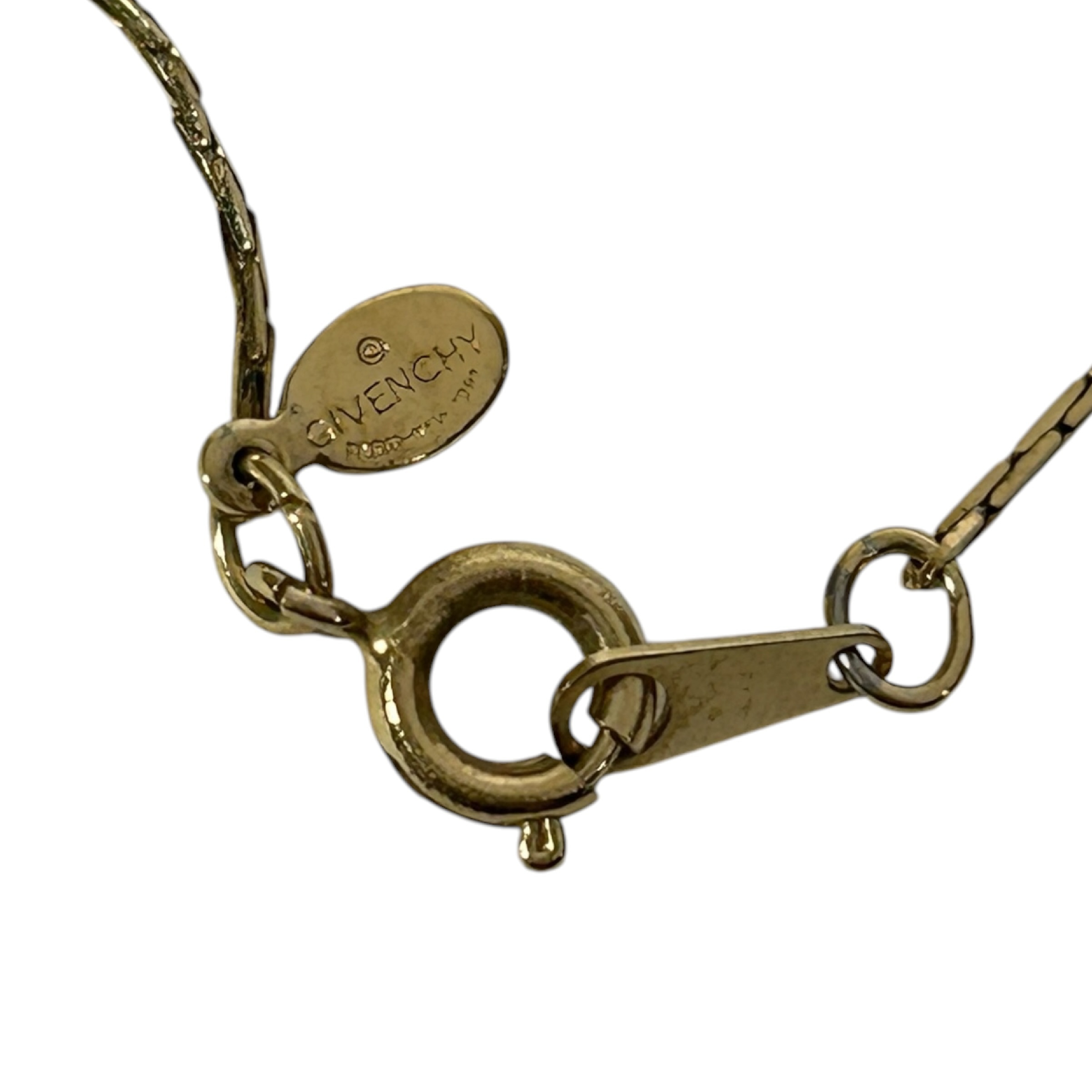 G-logo necklace, 40cm total length, 0.7cm top width, red and gold color scheme. — view 6