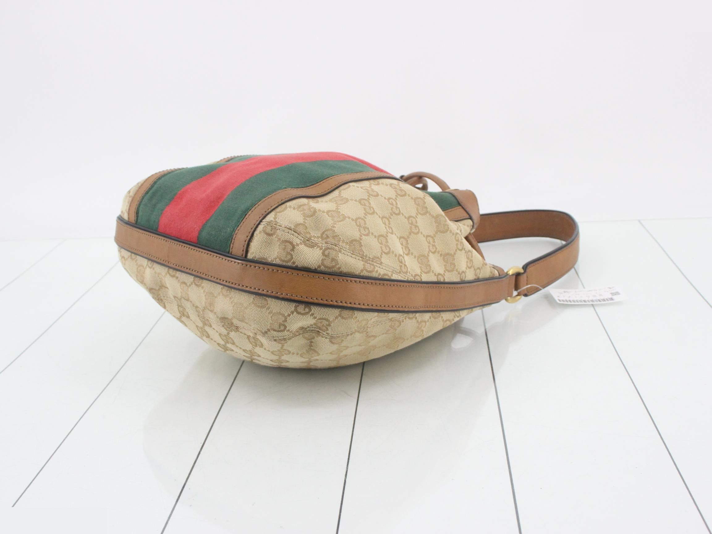 GG Canvas Sherry Line Drawstring Bag with Bamboo Tassel - Shoulder Bag — view 6