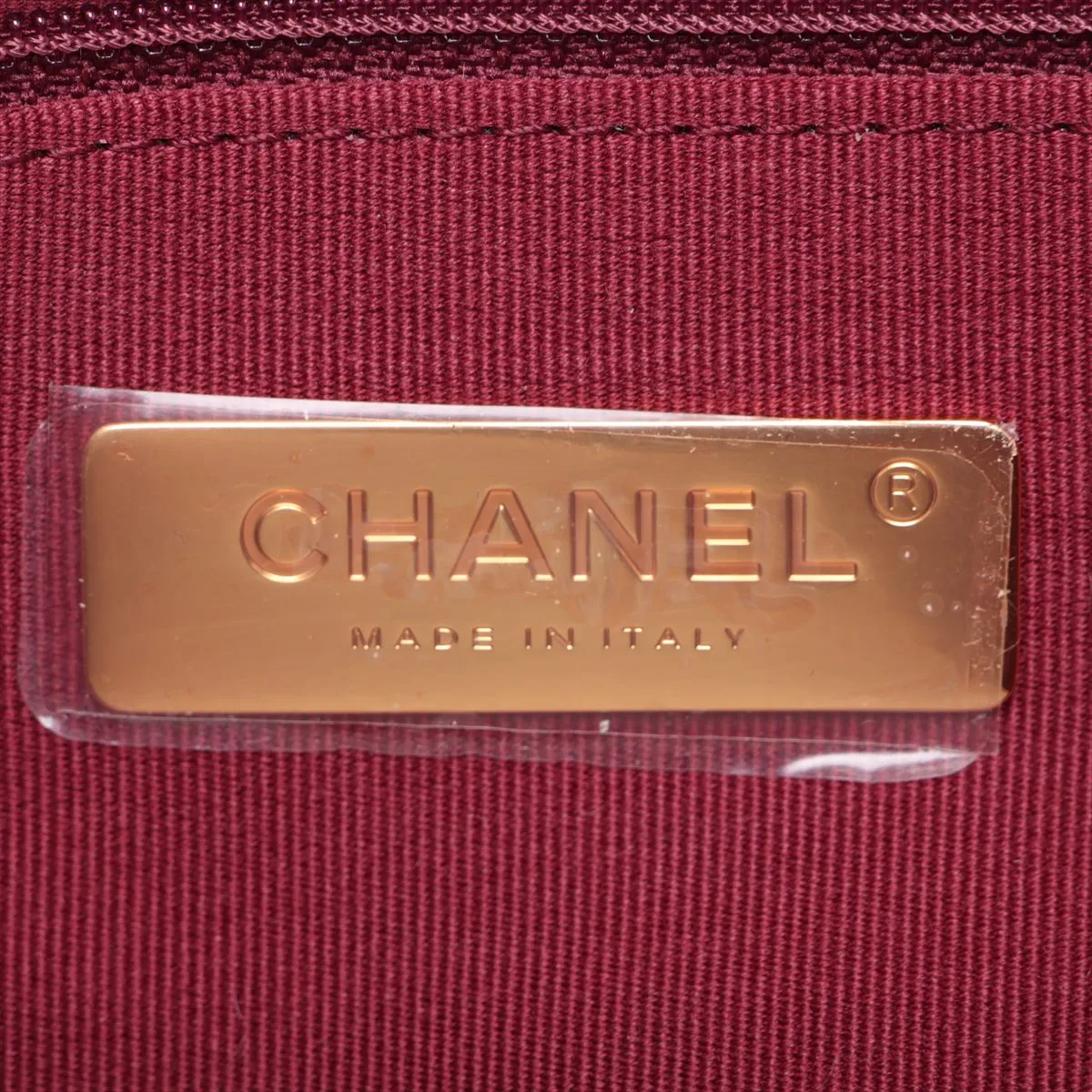 19 Large Tweed Chain Shoulder Bag, Bordeaux, Gold x Silver Hardware, H757HN1E, Random Plate, AS1161 — view 10