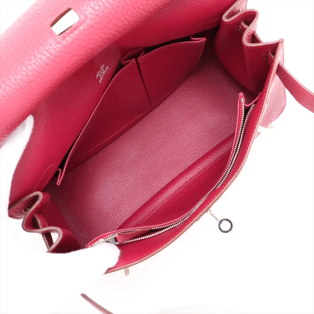Jypsiere 28 Taurillon Clemence Ruby Silver Hardware P:2012 — view 6