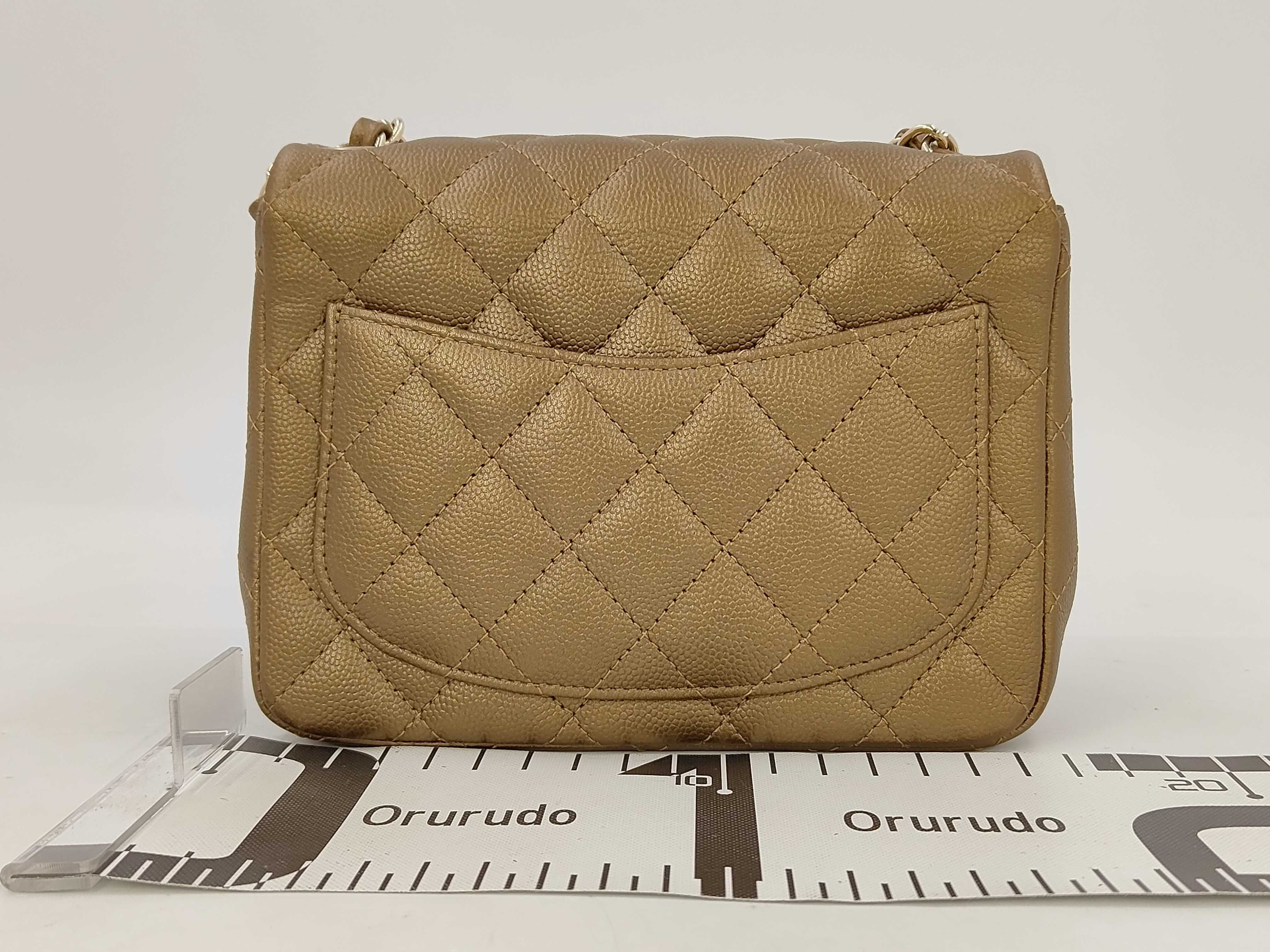 Mini Matelassé Caviar Leather Gold Shoulder Bag — view 2